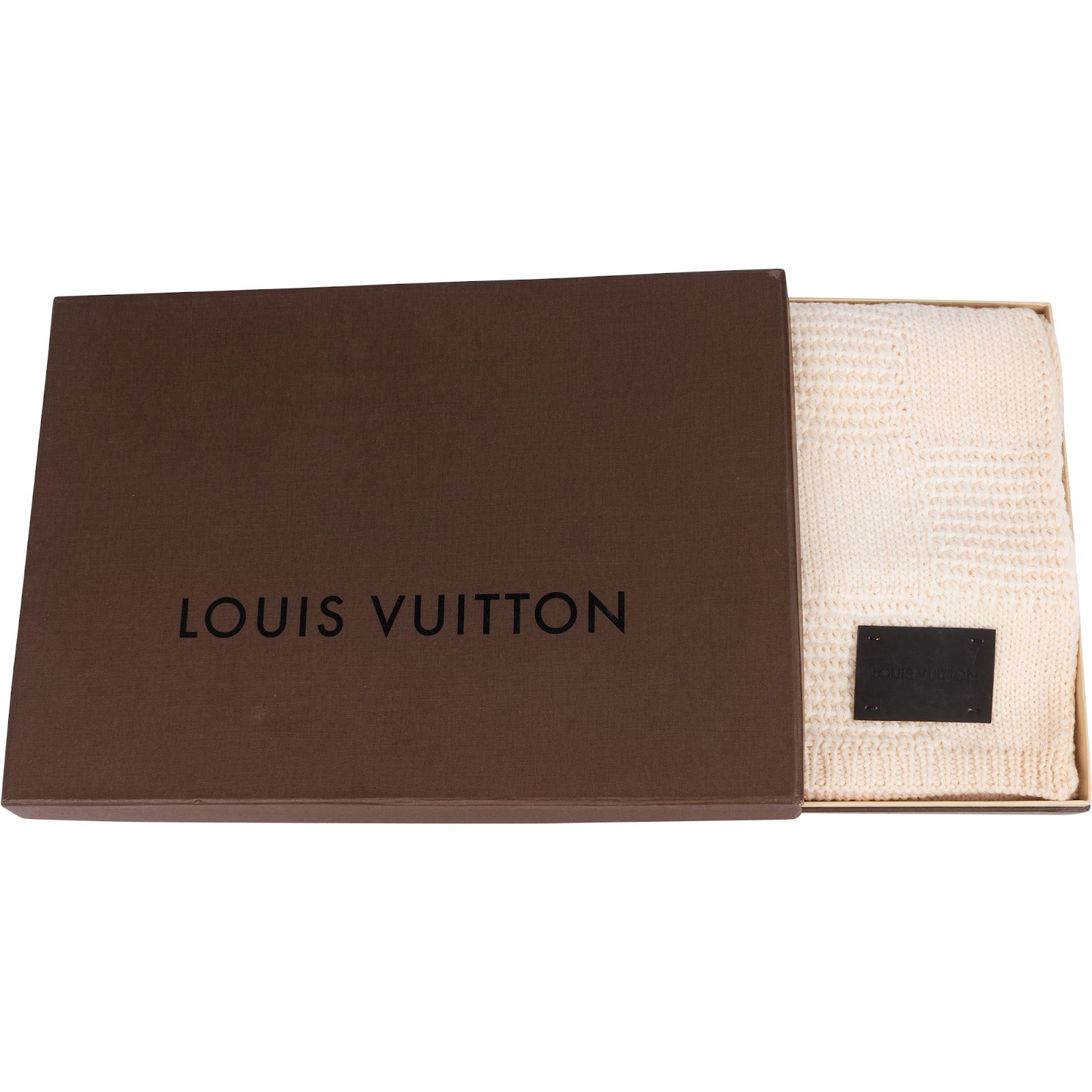 Louis Vuitton - Pure Wool Knit Damier Schal
