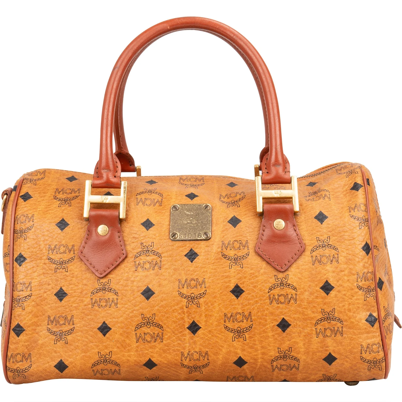 MCM Monogram Visetos Boston Handbag