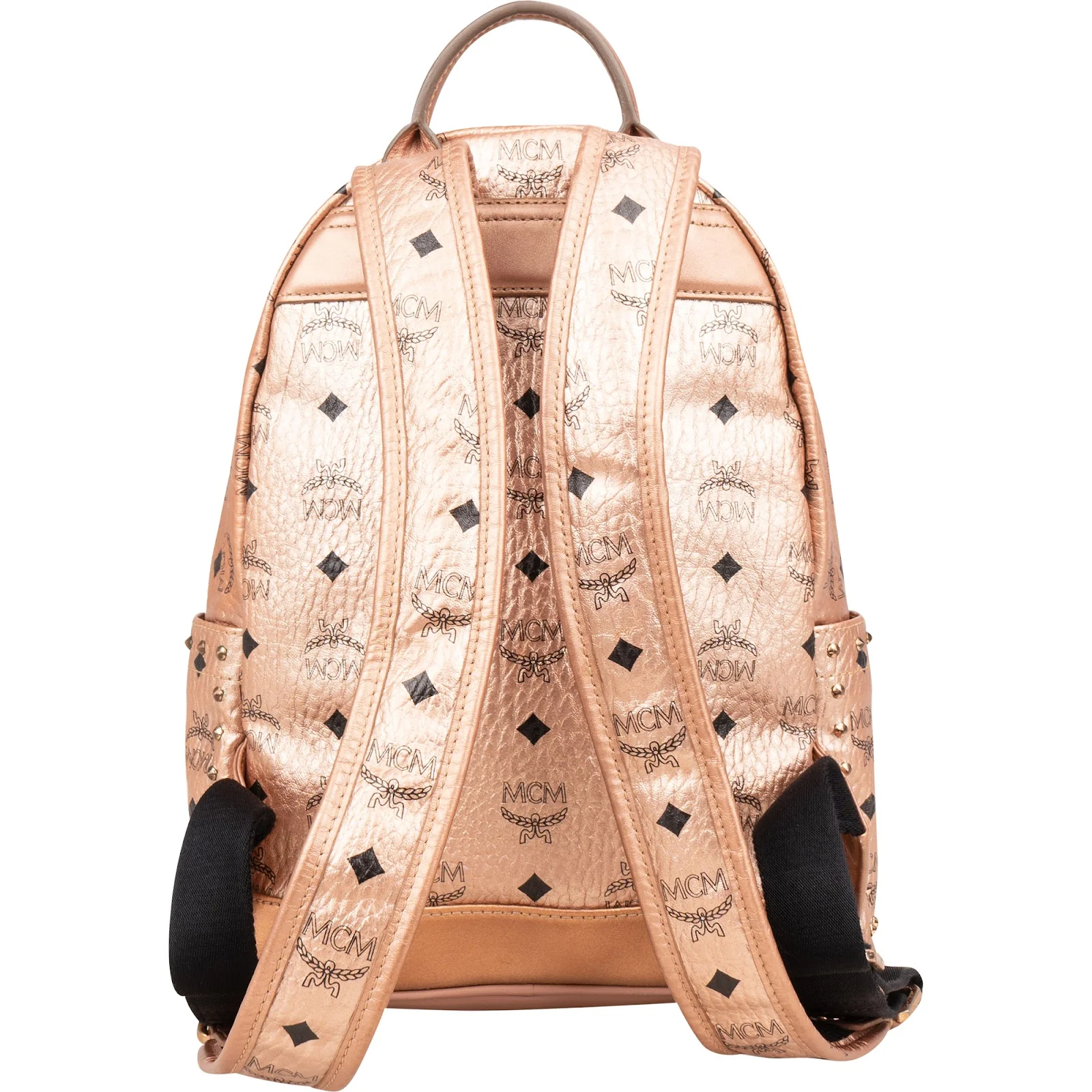MCM Visetos Monogram Metallic Stark Studded Backpack