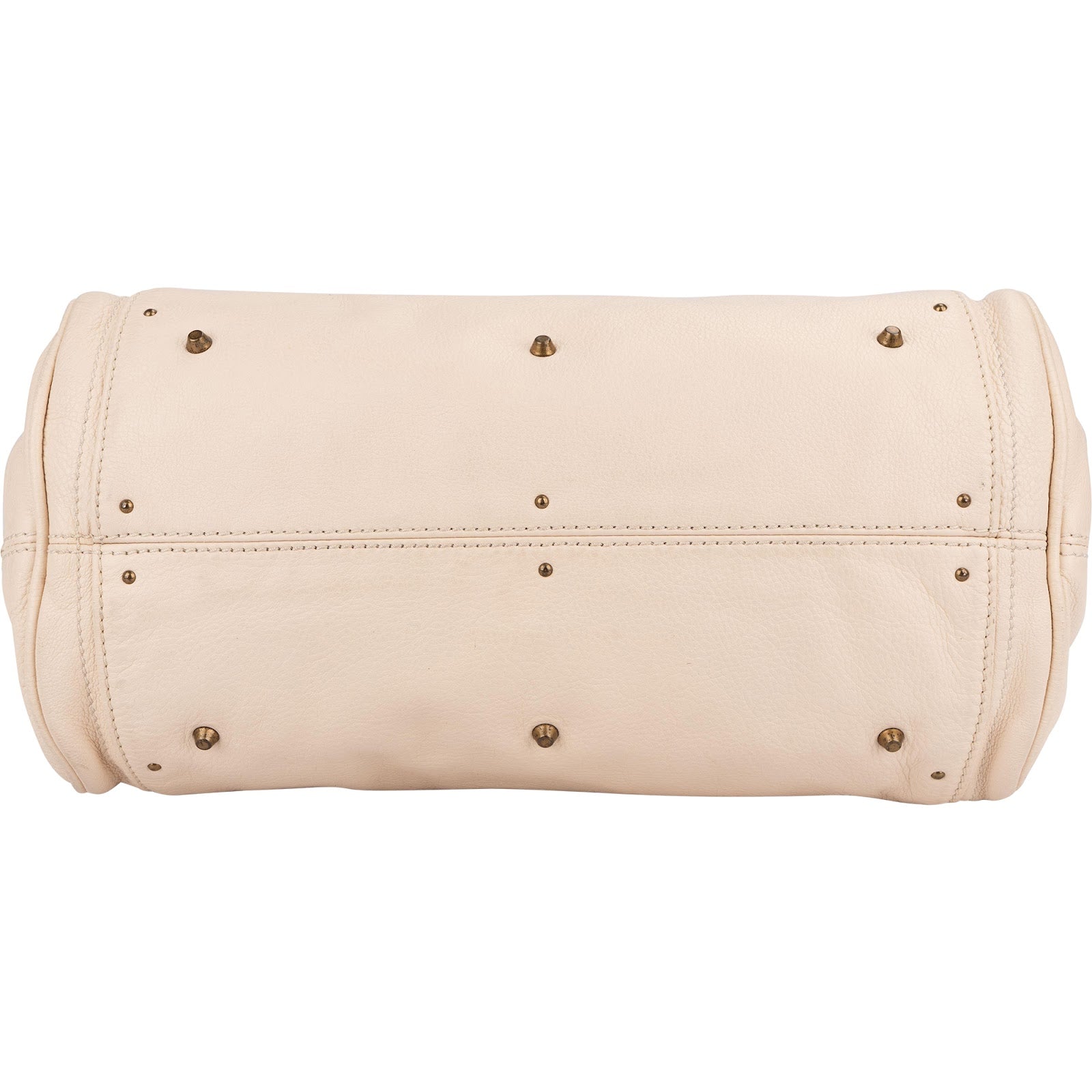 Chloé White Leather Paddington Handbag