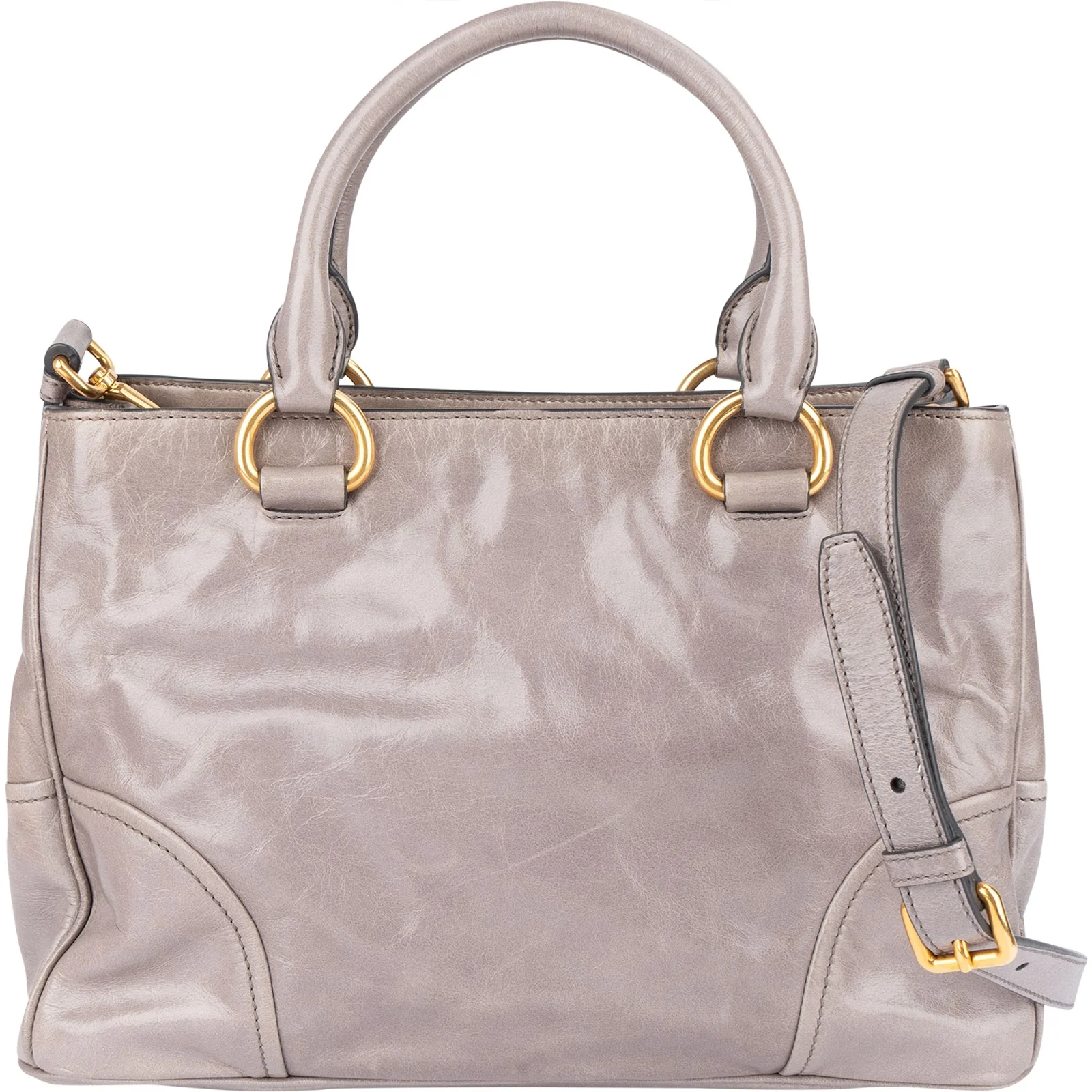 Miu Miu Grey Vitello Lux Handbag