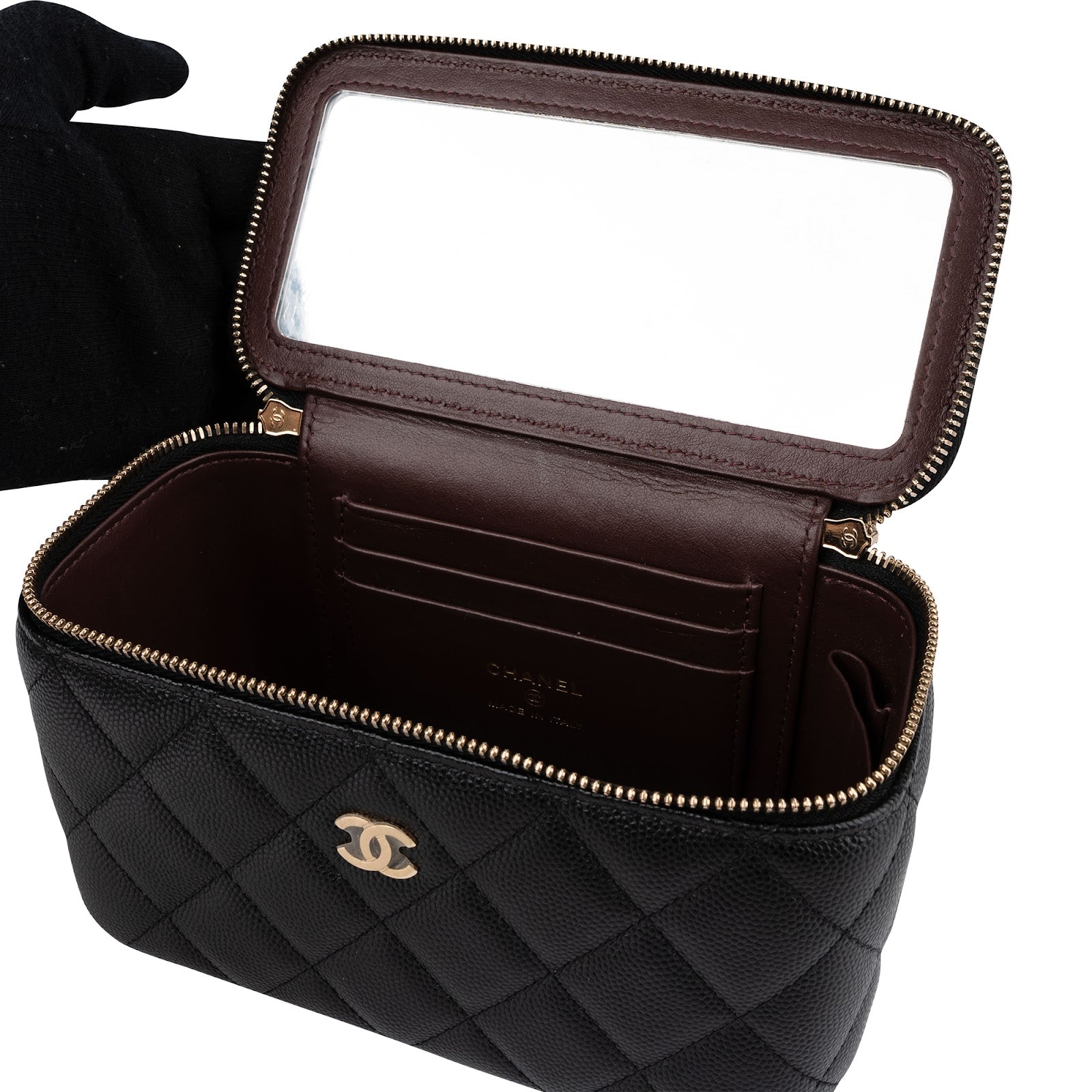 Chanel - Quilted Caviar Leather Vanity Case