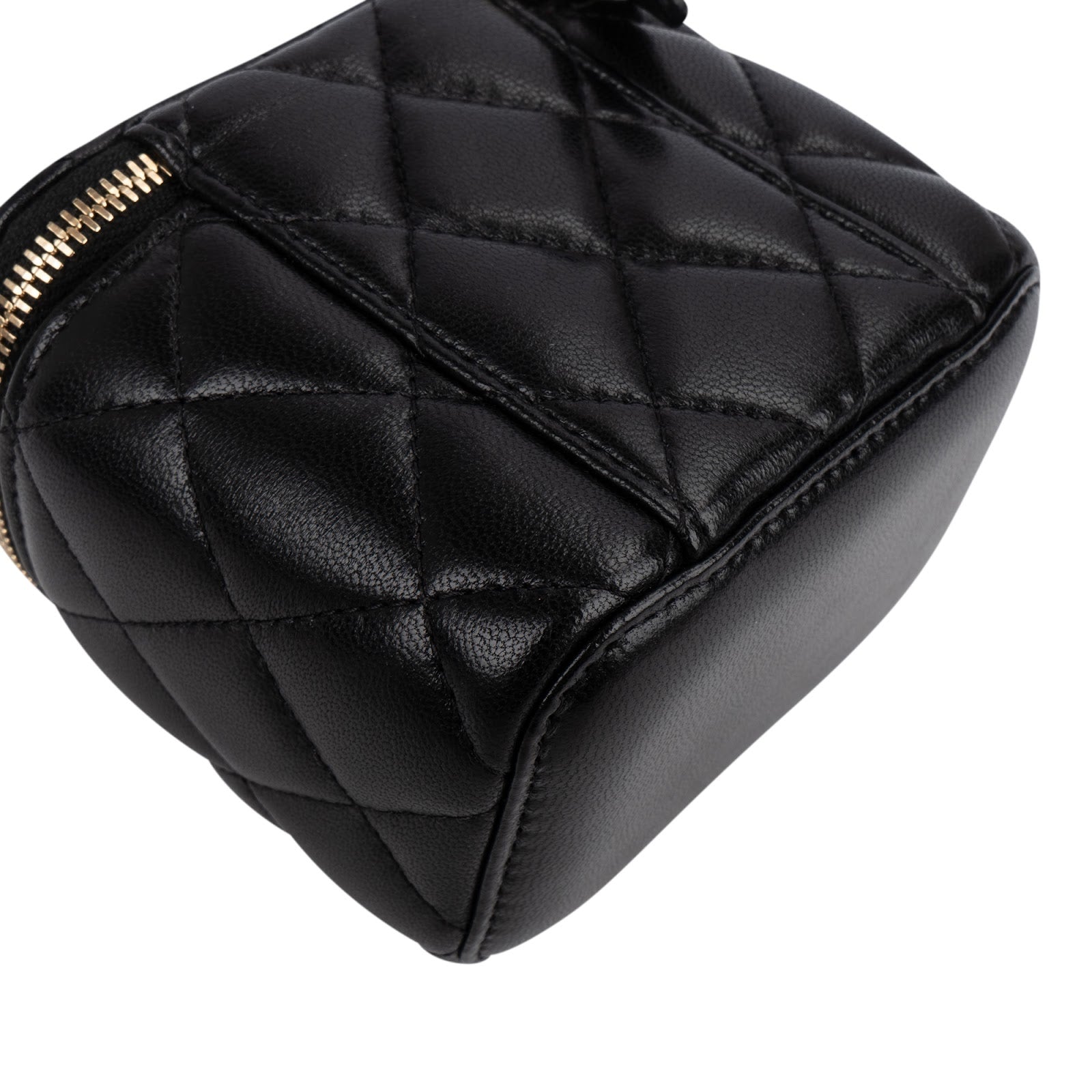 Chanel Quilted Lambskin Mini Vanity Case Crossbody Bag