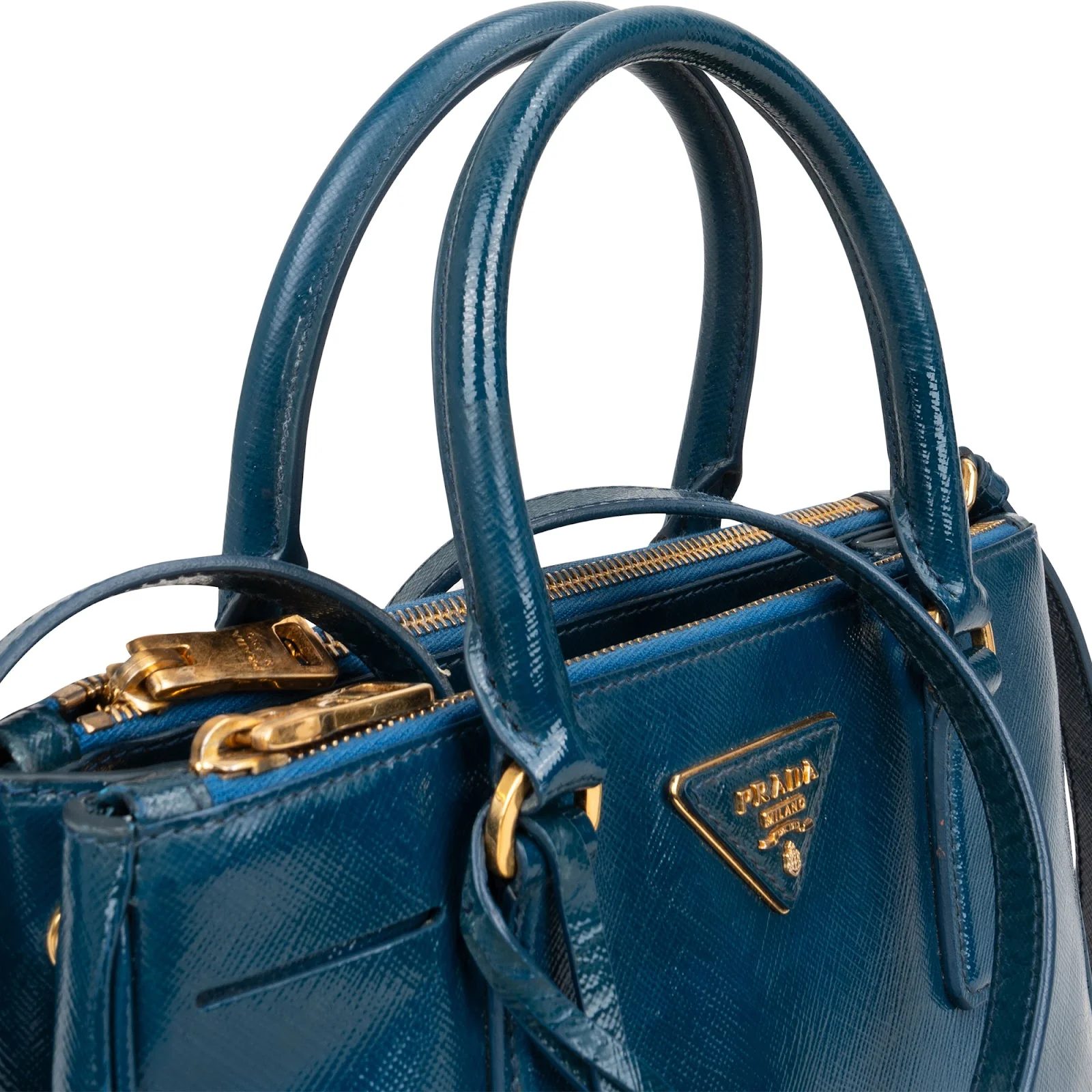 Prada Saffiano Vernice Galleria Handbag