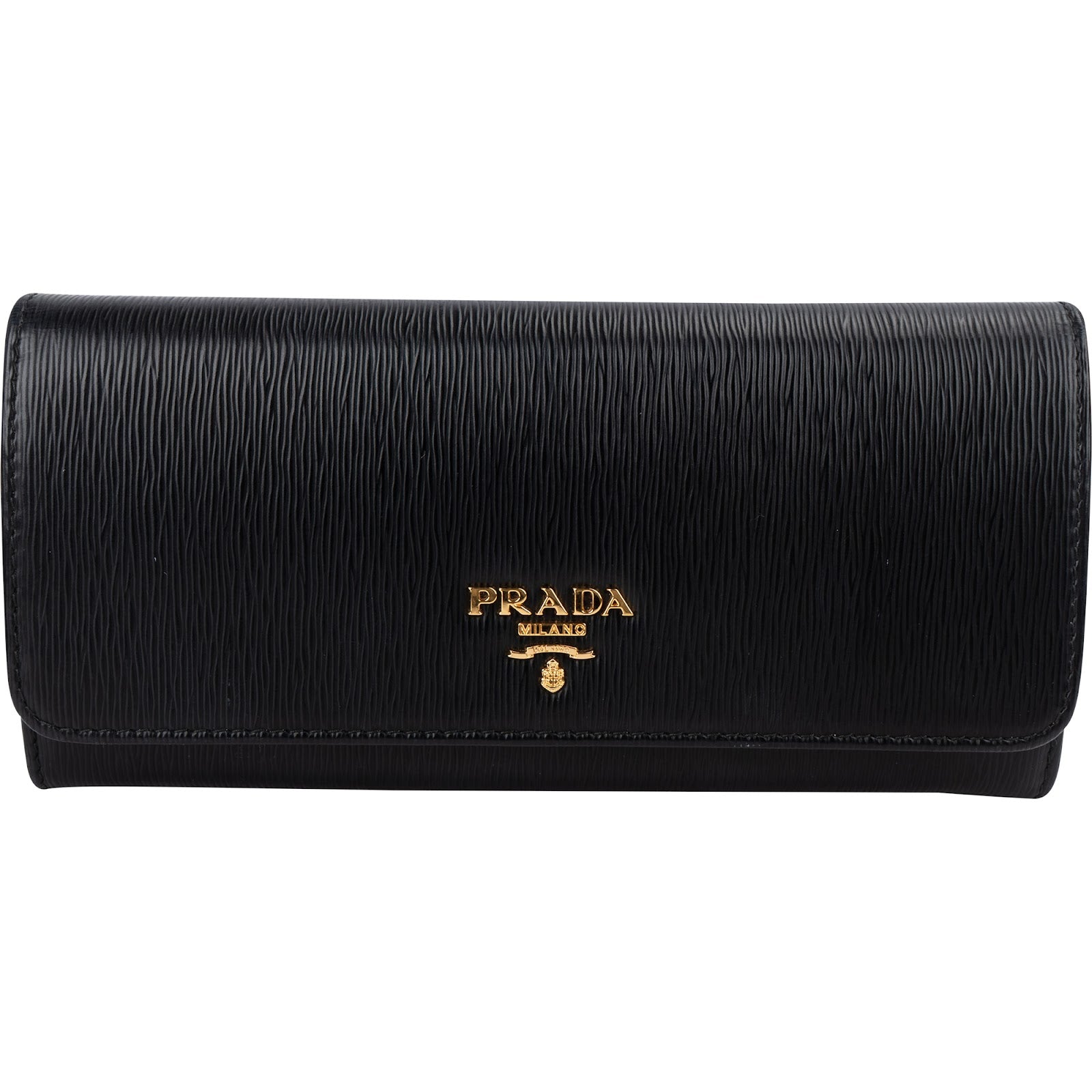 Prada Vitello Move Leather Continental Wallet