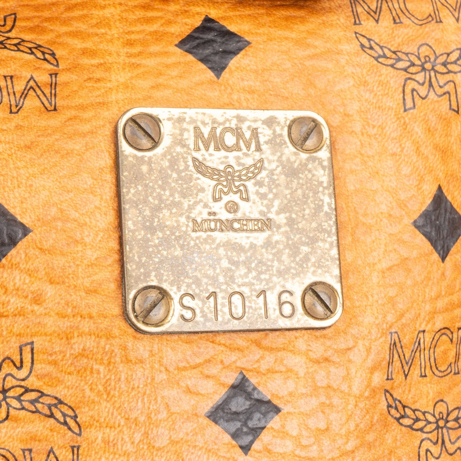 MCM Monogram Visetos Boston Handbag