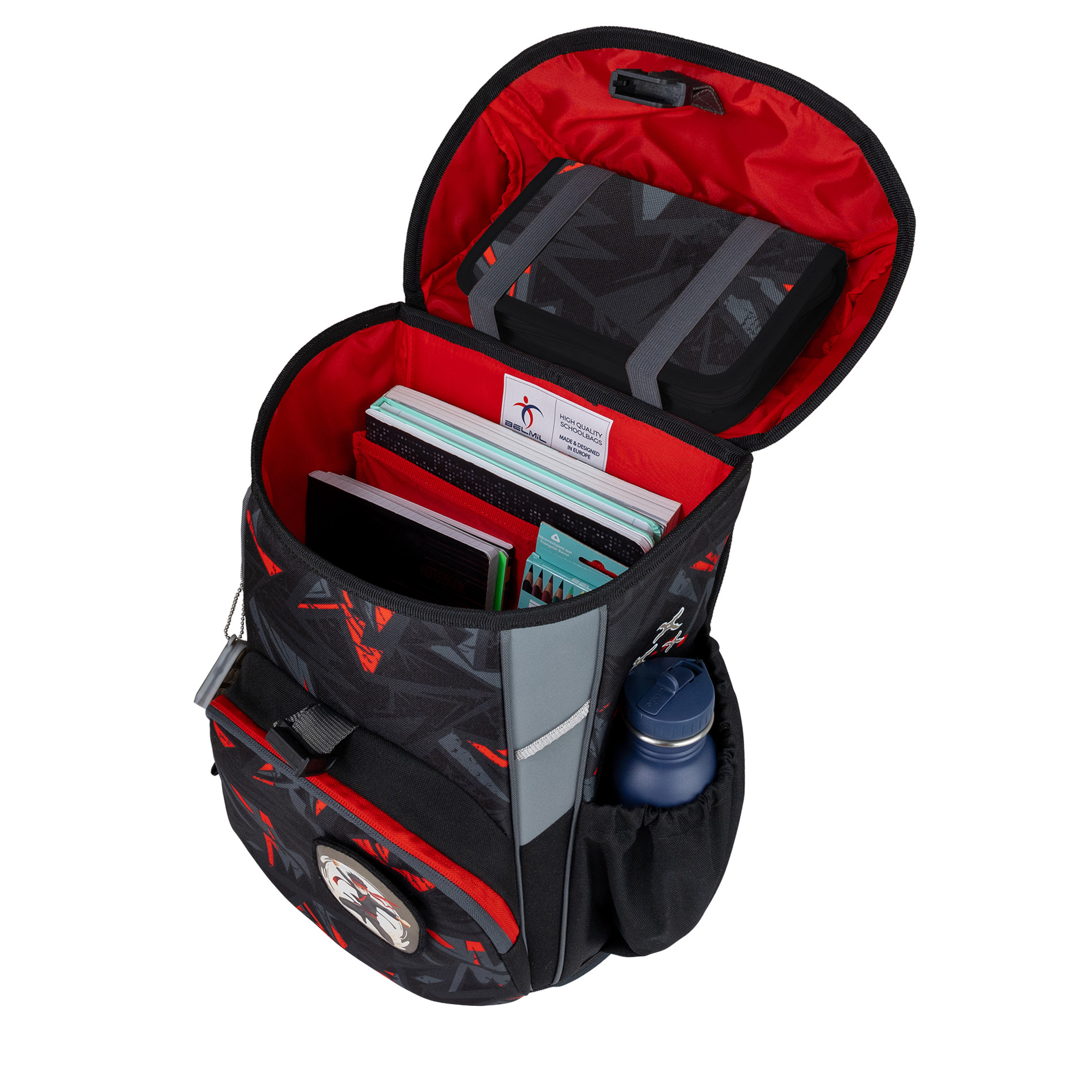Belmil Maxi ergonomisches Schulranzen-Set 5-teilig "Ninja"