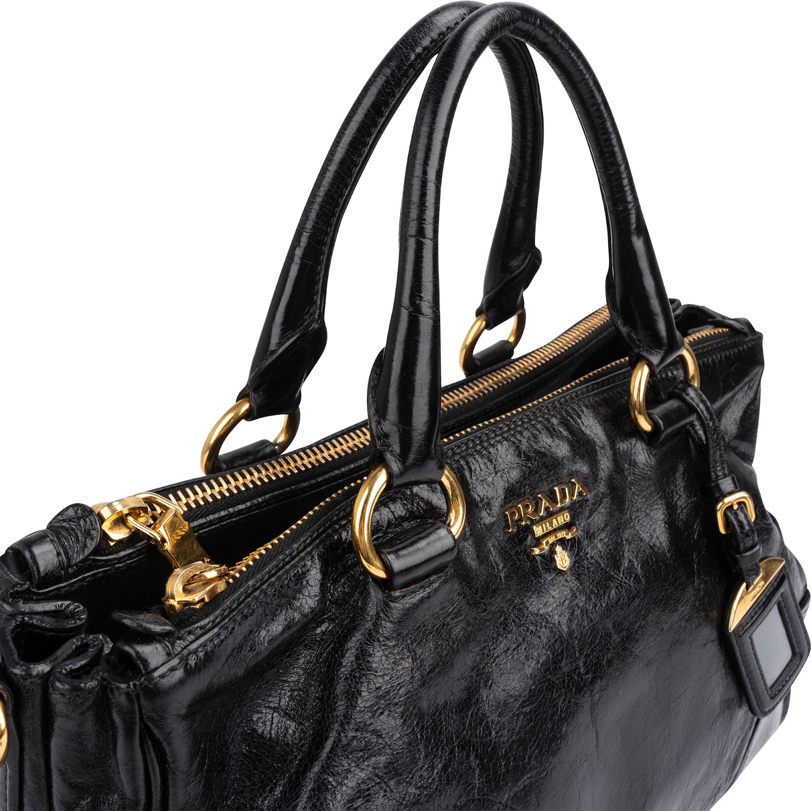 Prada - Vitello Shine Bauletto Handtasche
