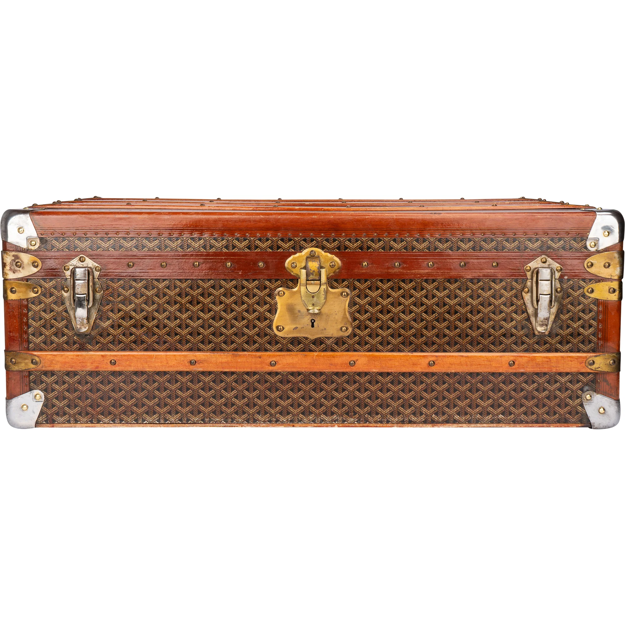 Goyard Goyardine "JVC" Cabin Koffer Malle 90