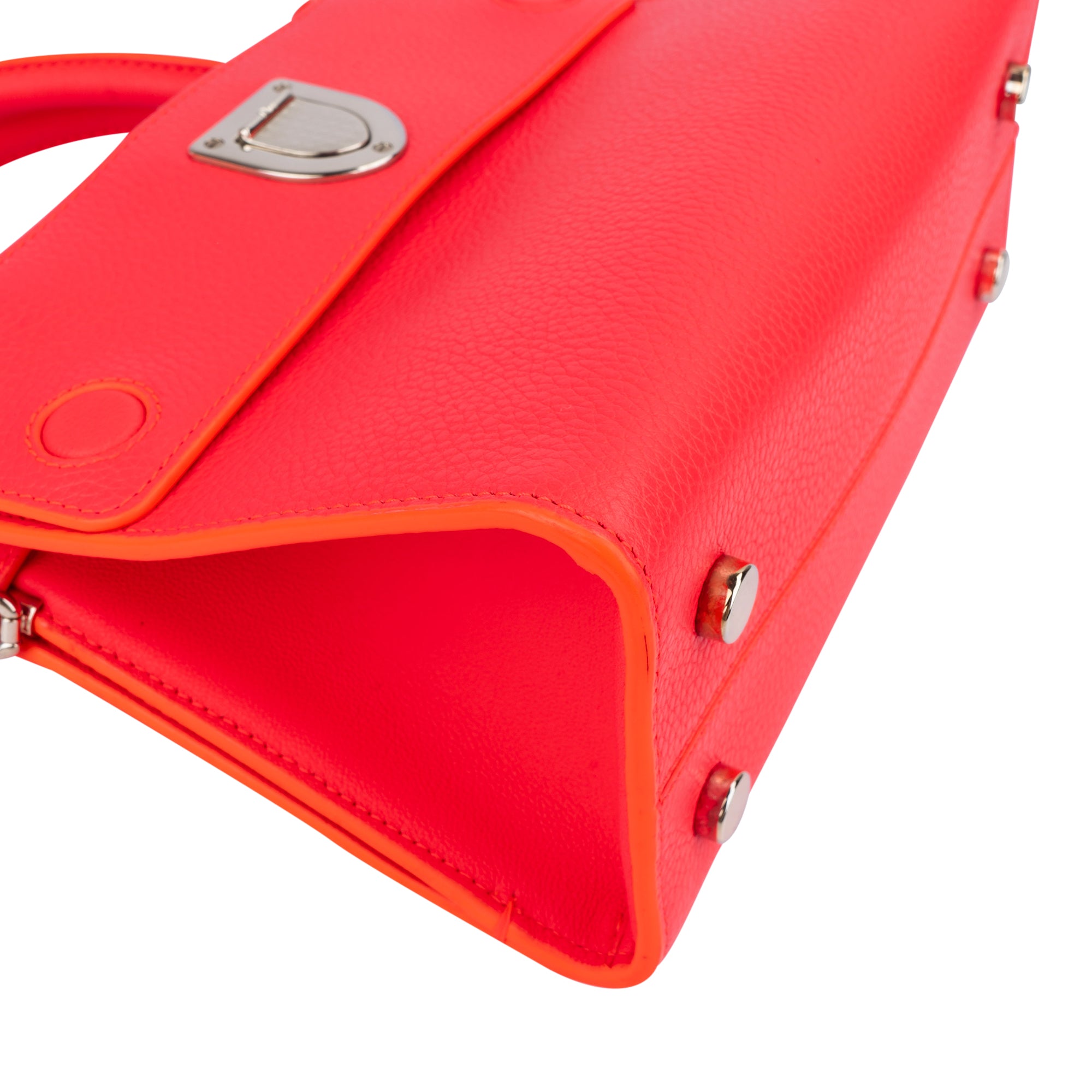 Christian Dior Neon Pink Grained Calfskin Mini Diorever Crossbody Bag