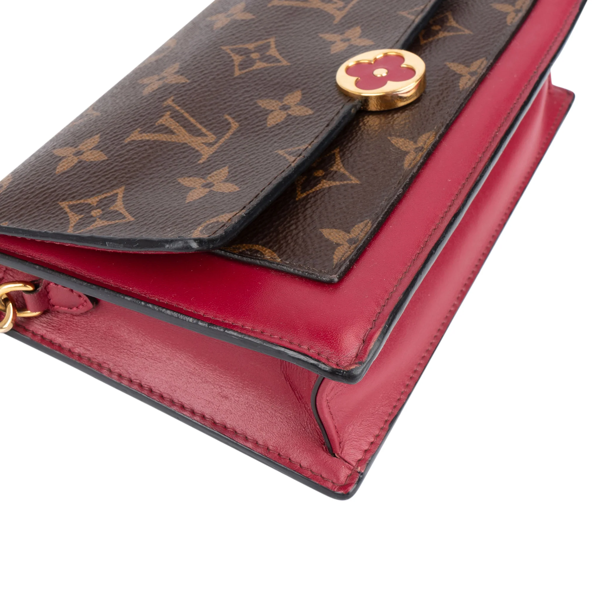Louis Vuitton Monogram Canvas Flore Wallet On Chain Crossbody Bag