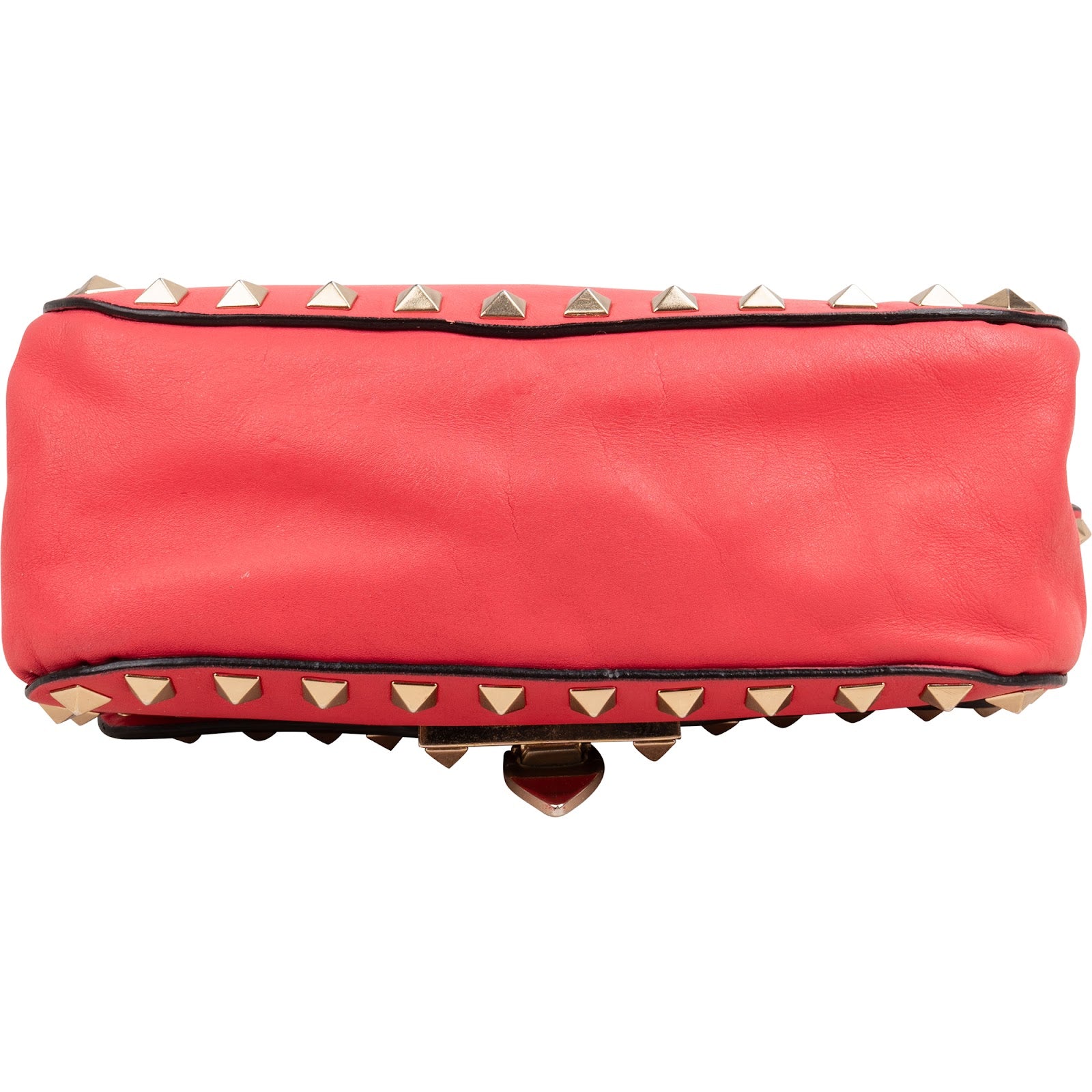 Valentino Garavani Pink Leather Rockstud Flap Crossbody Bag
