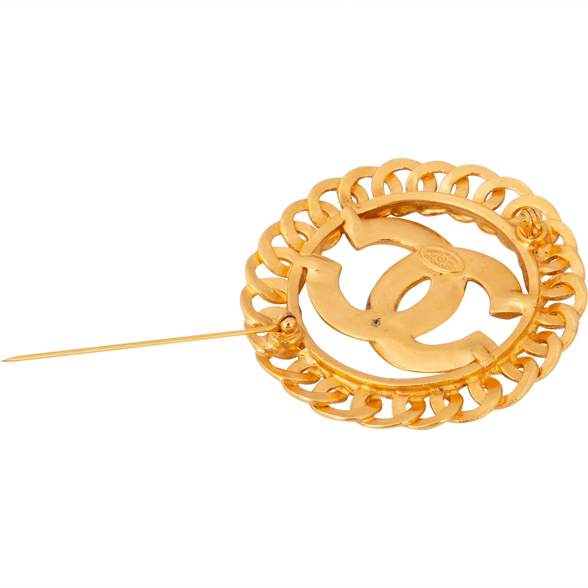 Chanel Golden Chain CC Brooch