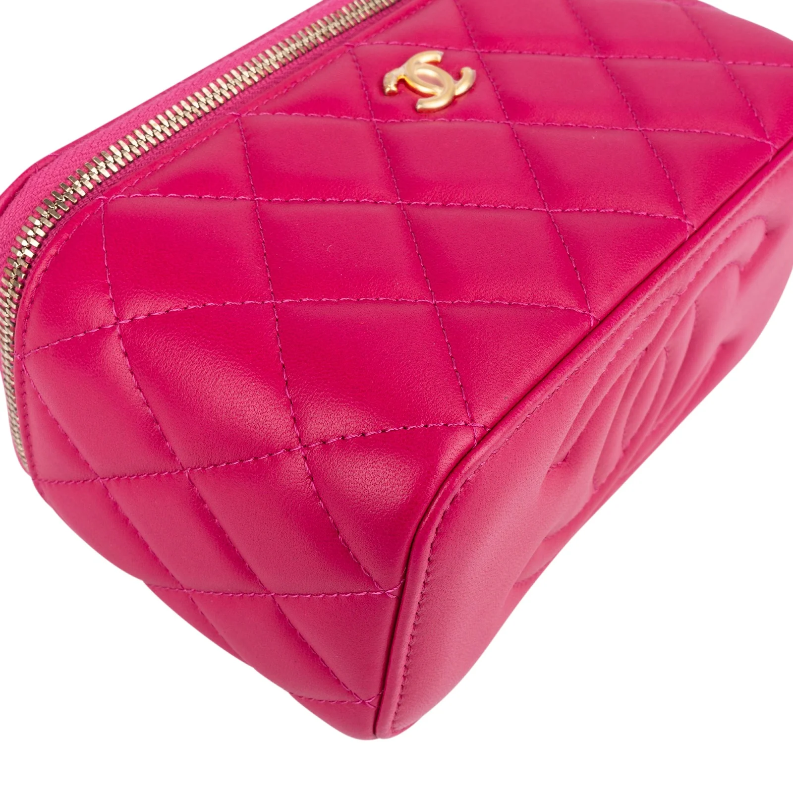 Chanel Quilted Lambskin CC Vanity Adjustable Crossbody Bag