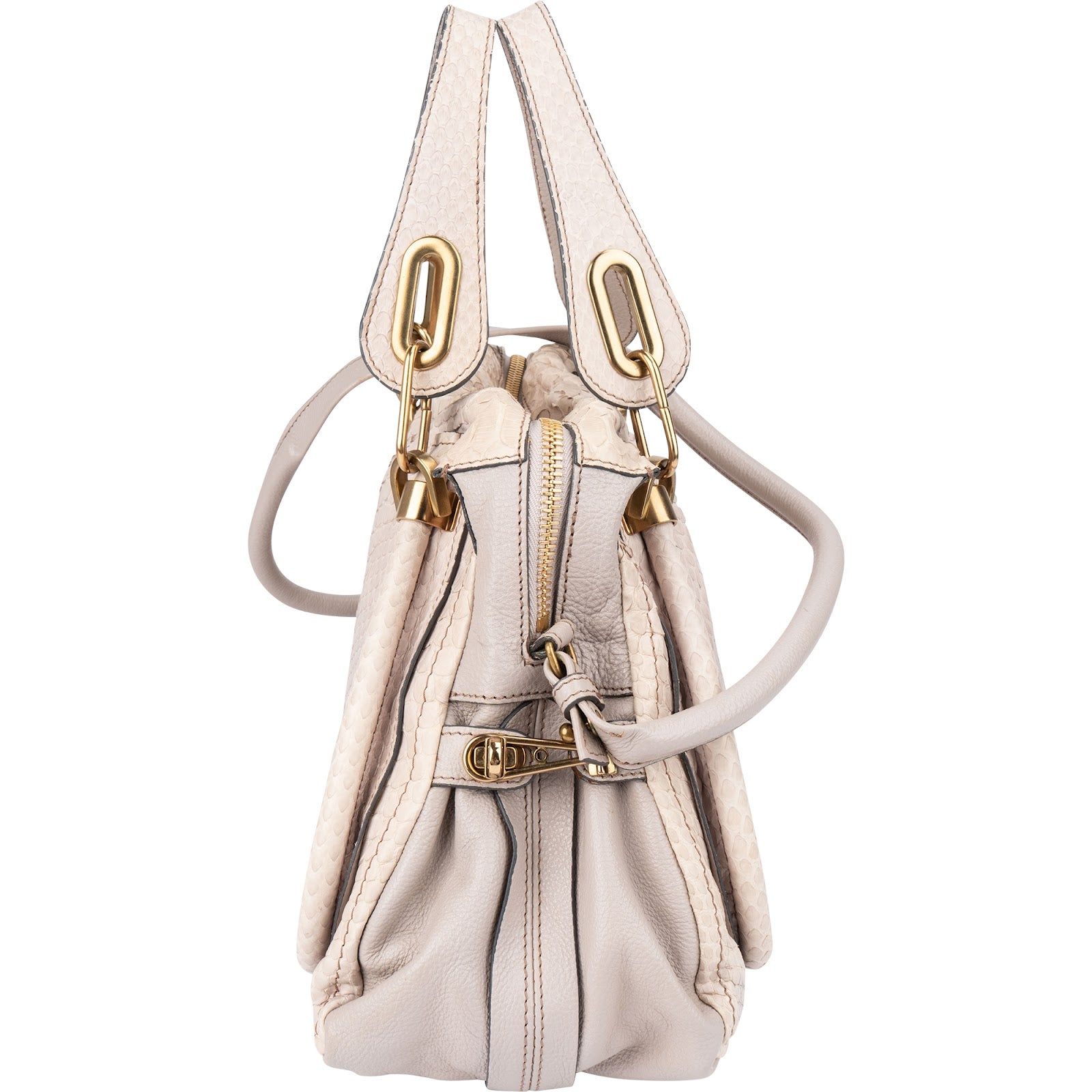Chloé – Paraty Shoulder Bag aus Pythonleder