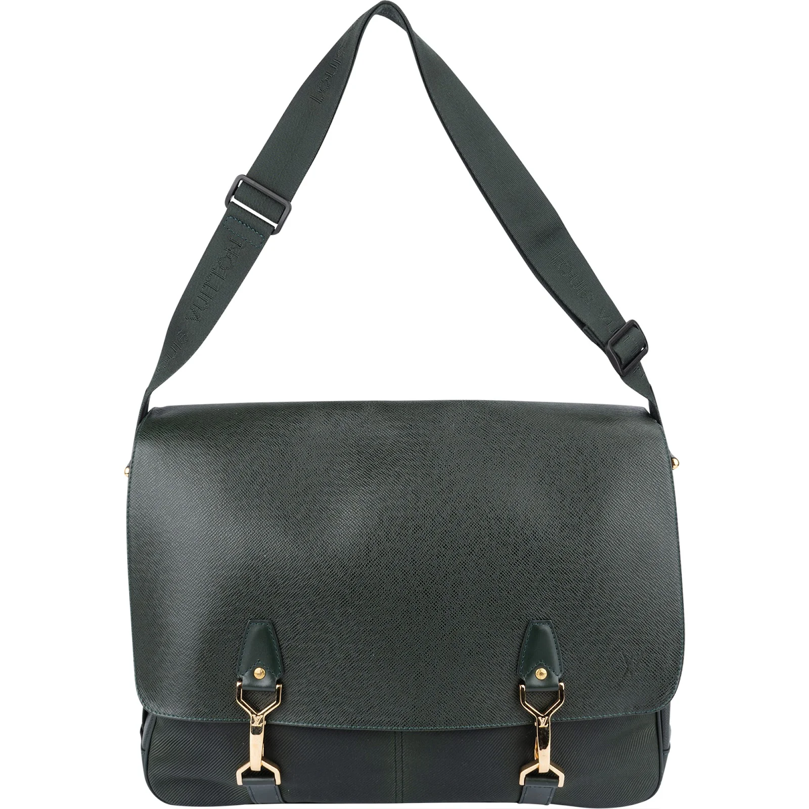 Louis Vuitton Green Taiga Leather Dersou Messenger Crossbody Bag