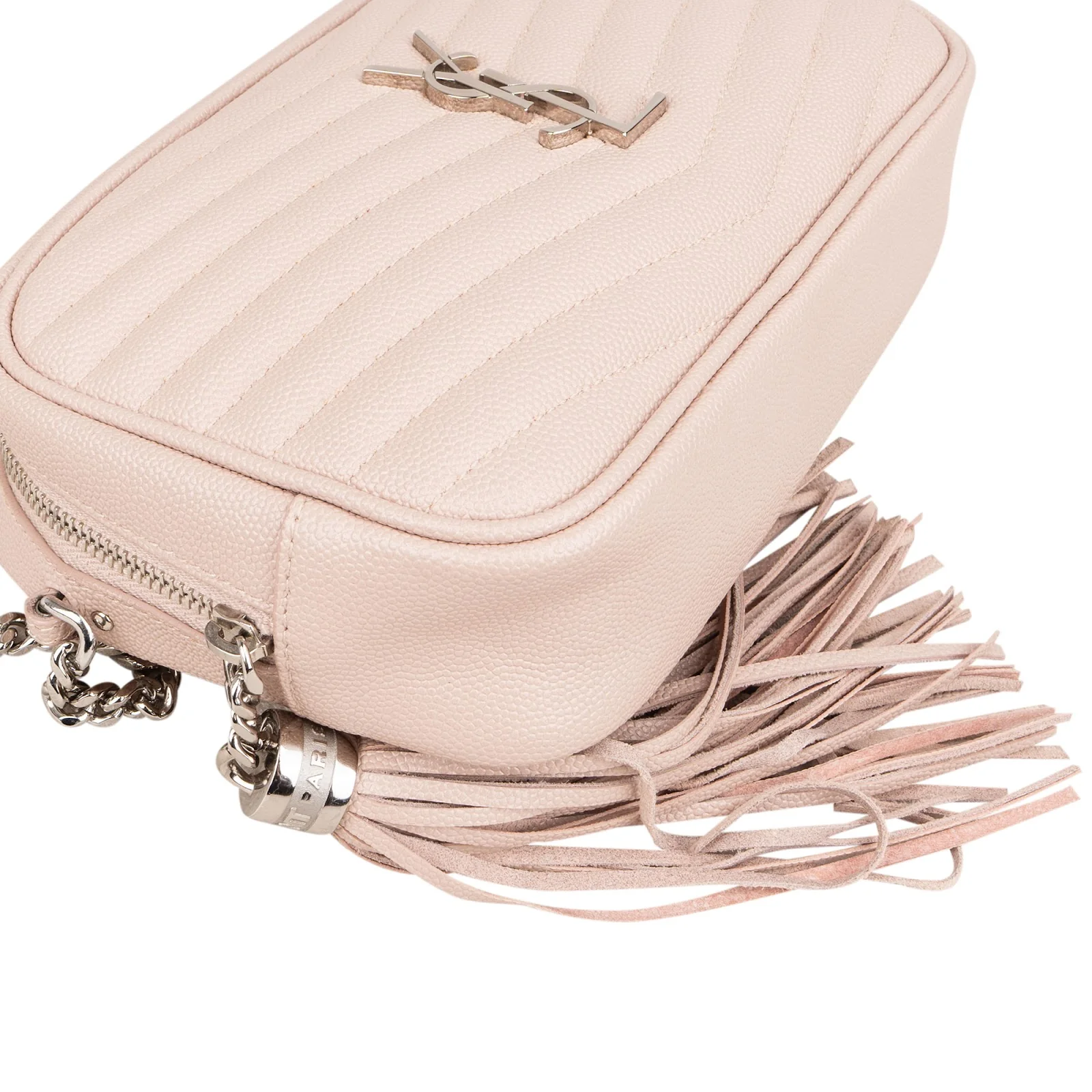 Saint Laurent Quilted Grained Leather Lou Camera Crossbody Bag