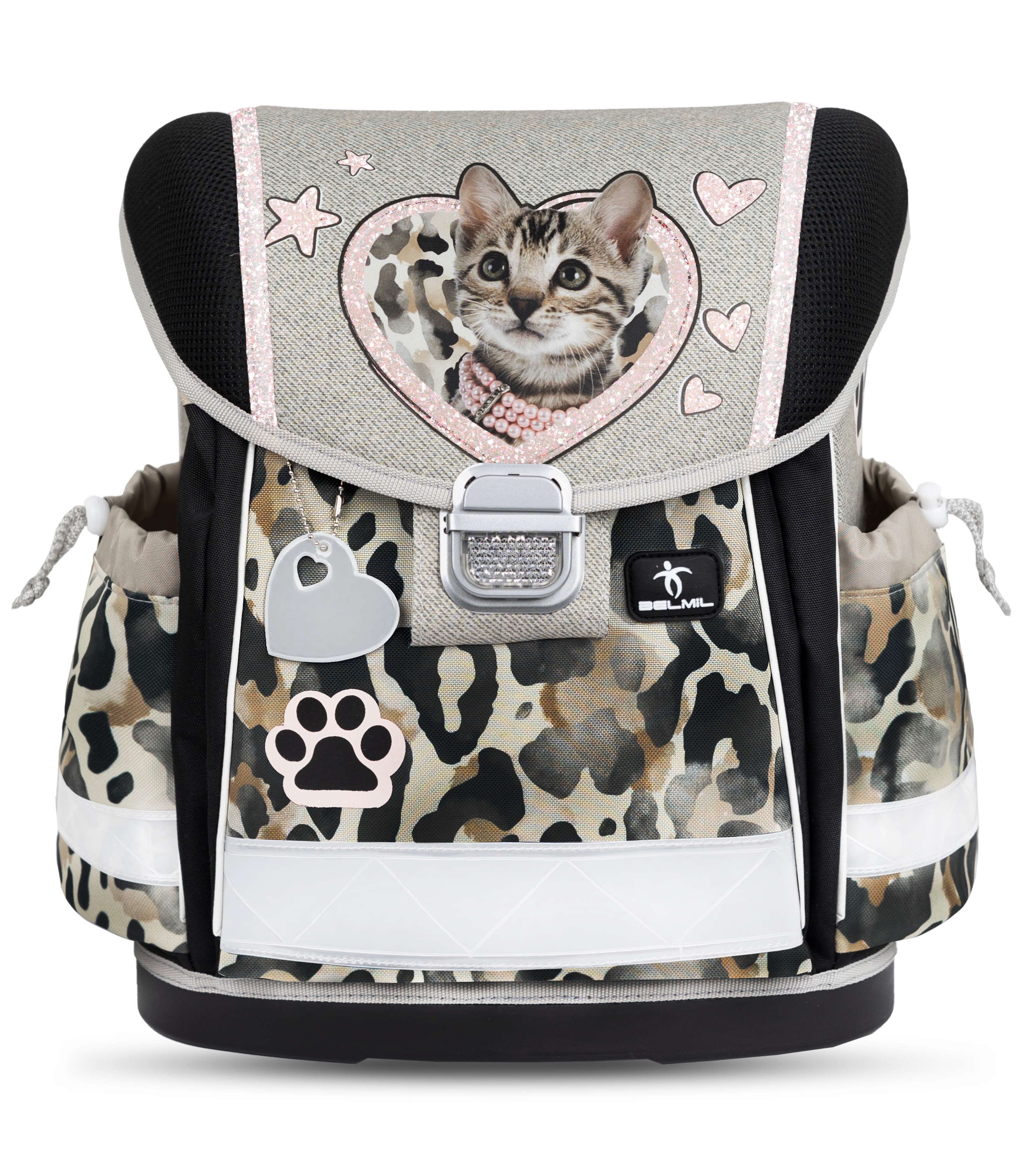 Classy Schulranzen Set 4-teilig mit Brustgurt - Wild Cat