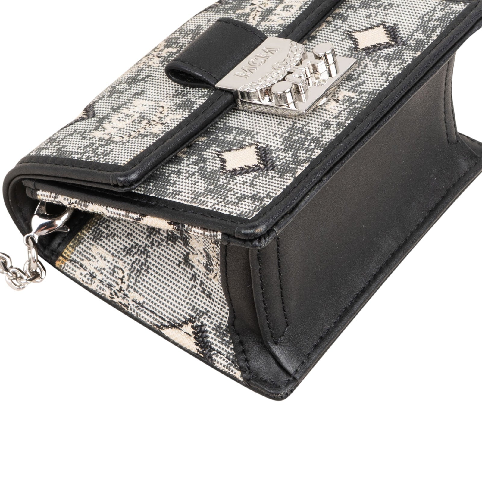 MCM Visetos Monogram Jacquard Patricia Micro Crossbody Bag