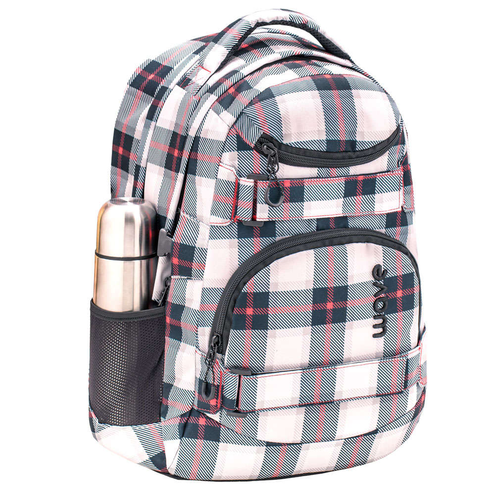 Wave Infinity backpack set 2-piece - Grey Red Pattern - Manufacturer ...