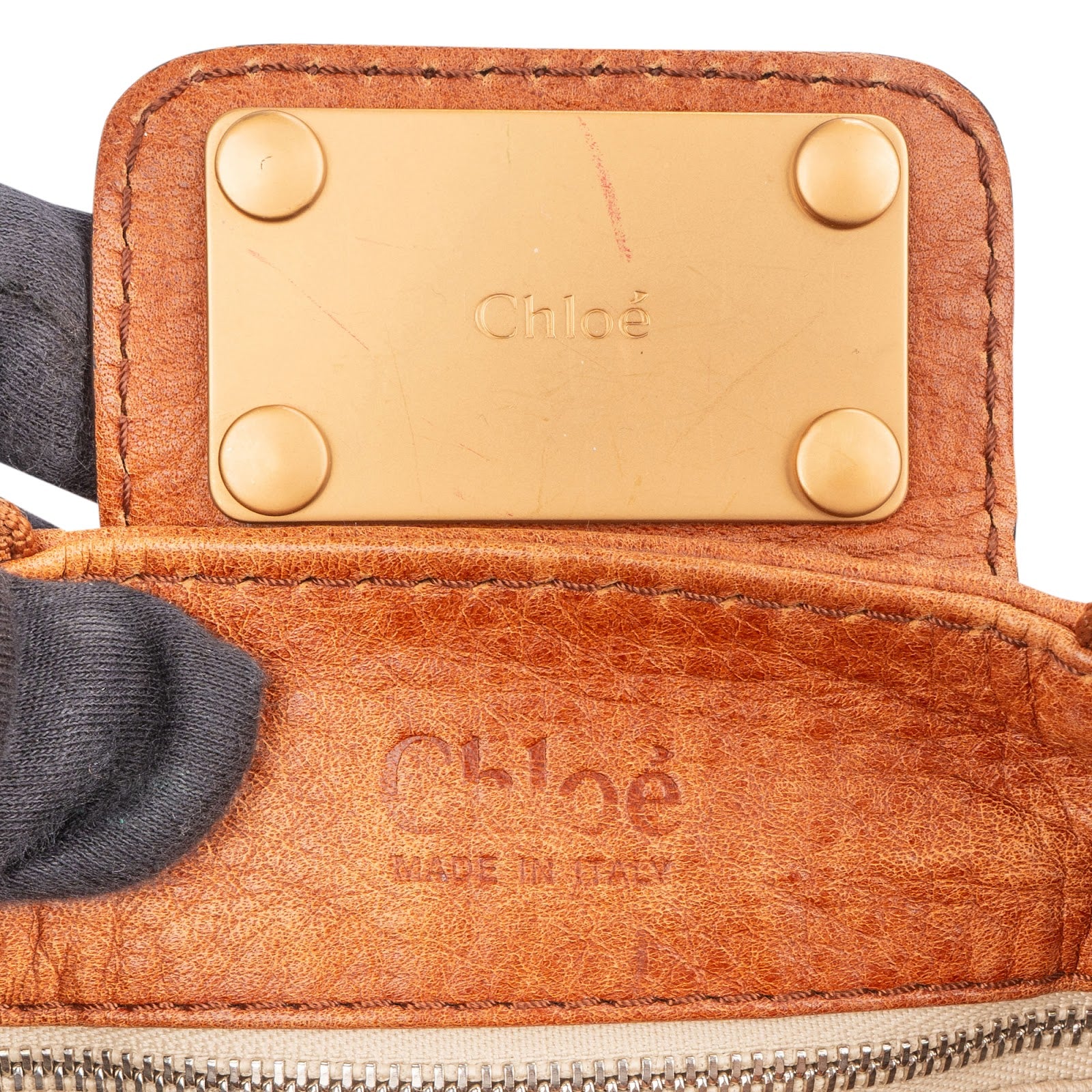 Chloé Pebbled Leather Paddington Handbag