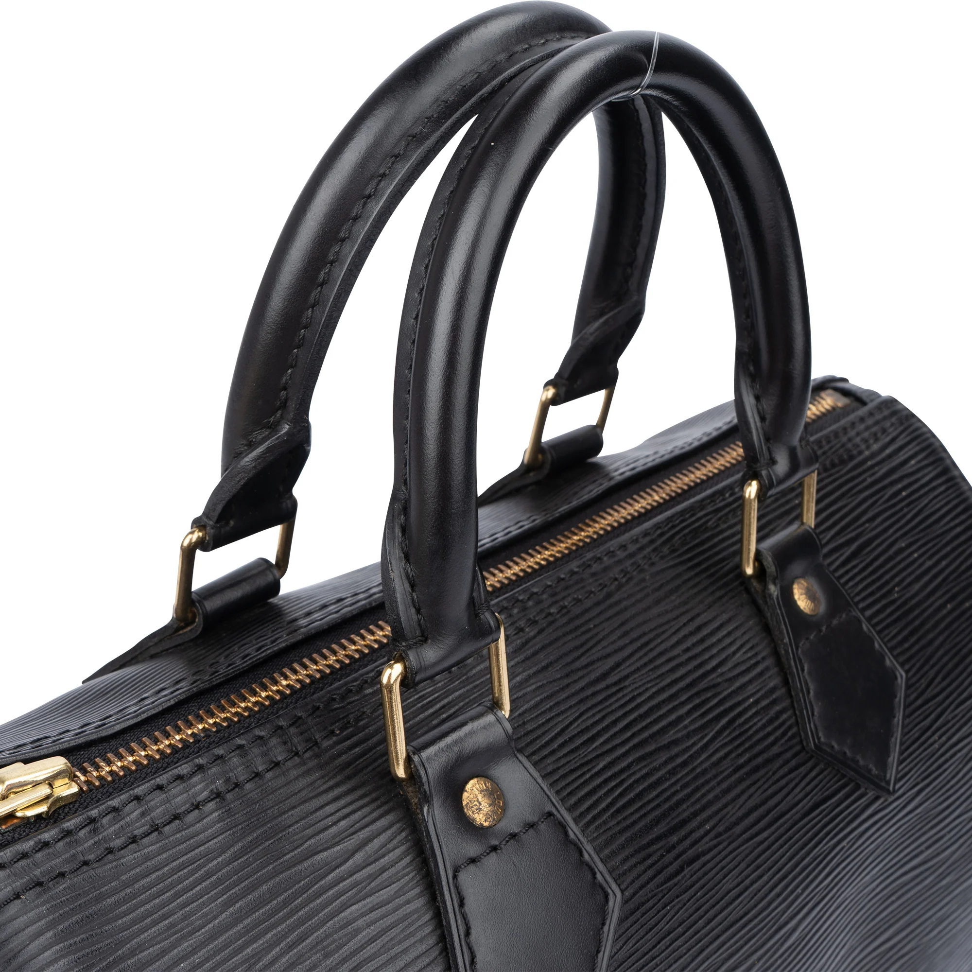 Louis Vuitton Noir Epi Leather Speedy 25 Handbag