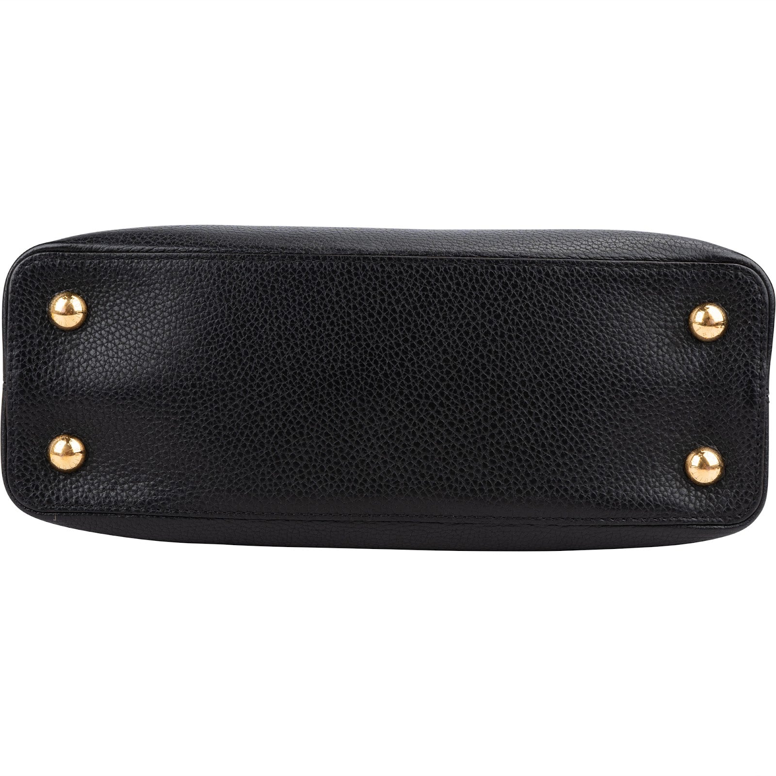 Louis Vuitton Noir Taurillon Leather Capucines MM Handbag