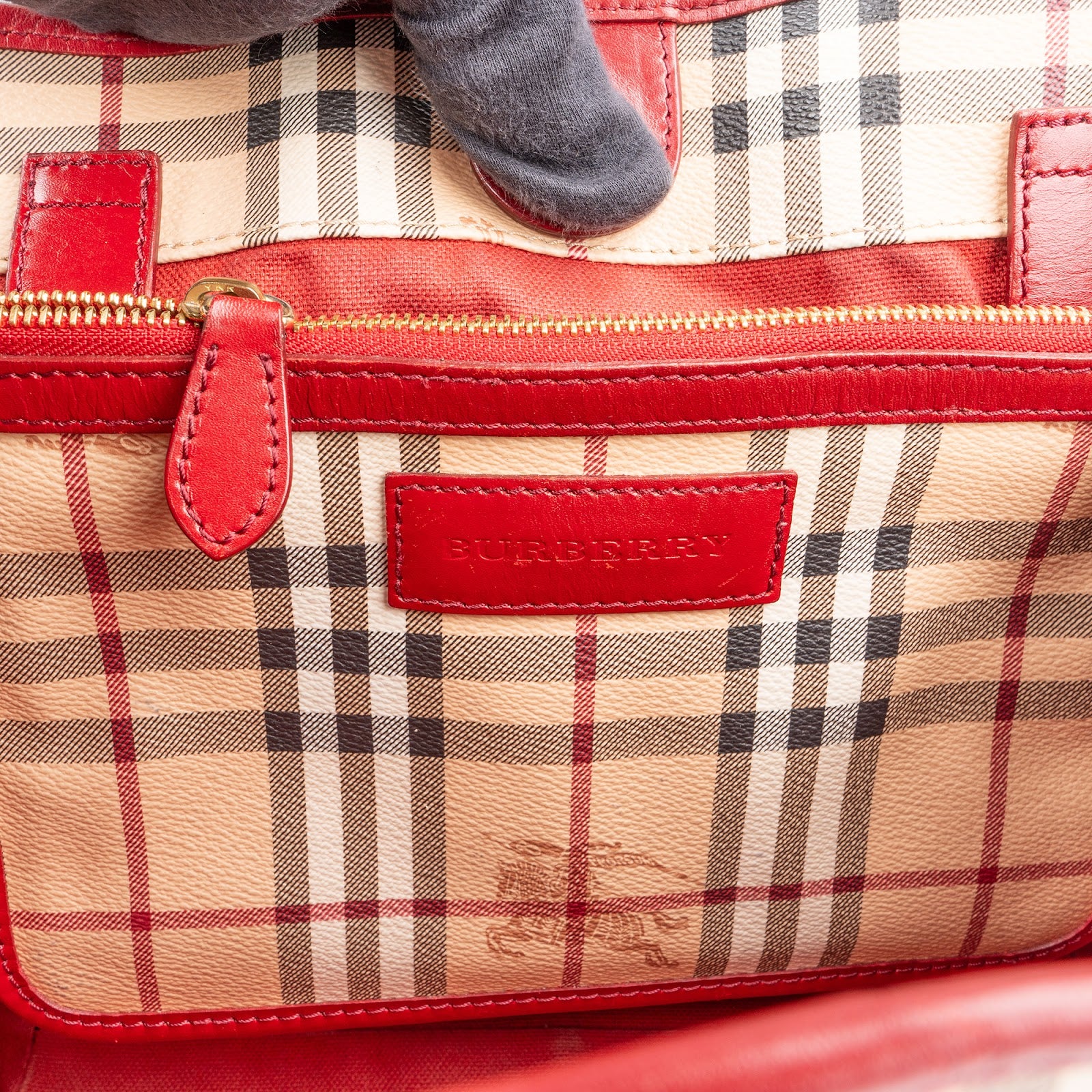 Burberry - Haymarket Check Hobo Schultertasche