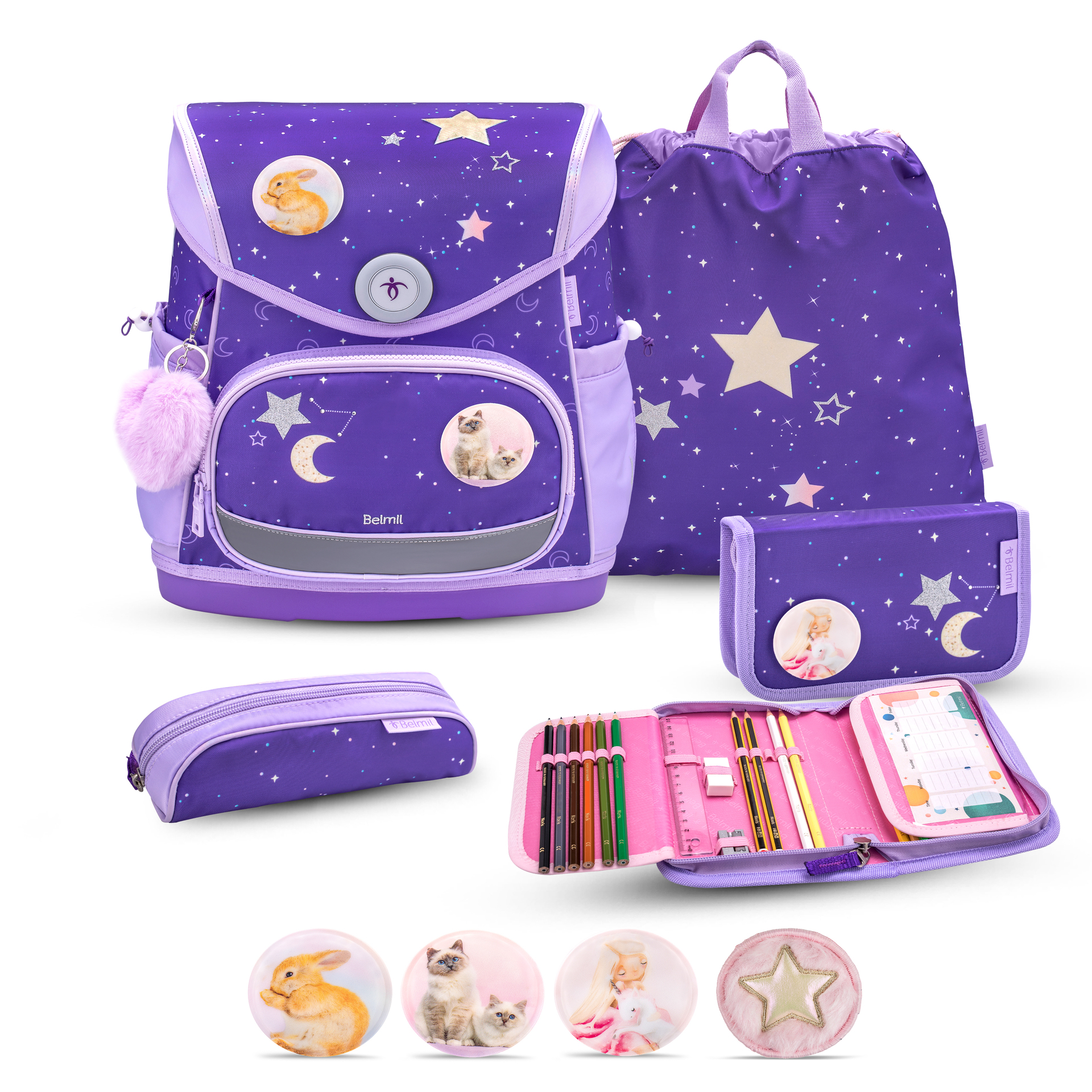 Compact Plus Schulranzenset 5-teilig - "Dahlia"