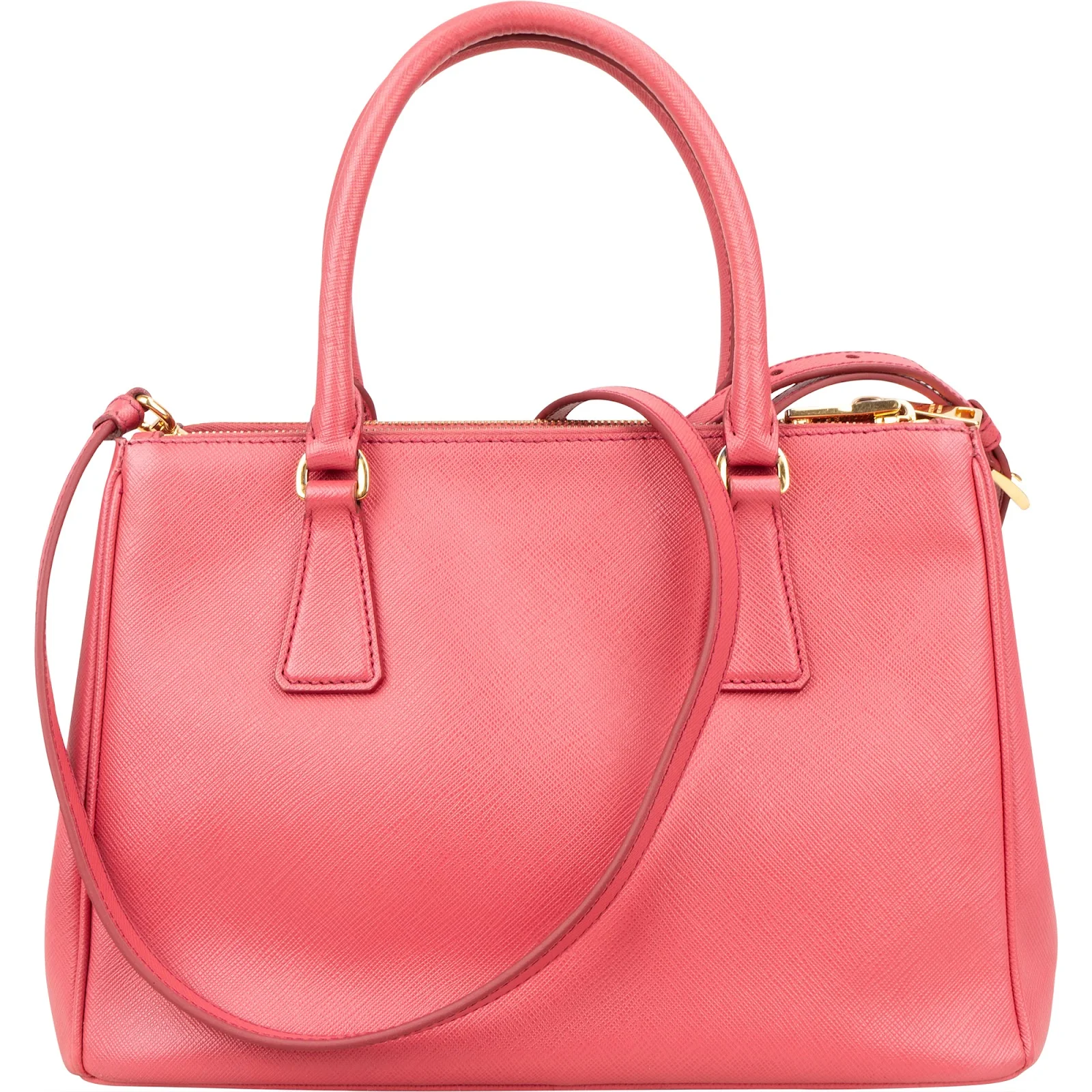 Prada Pink Saffiano Leather Galleria Handbag