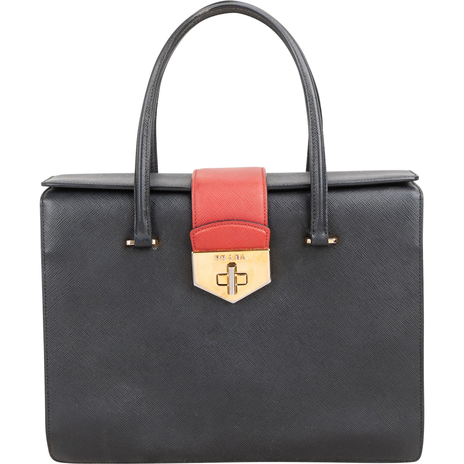 Prada – Bicolor Top Handle Handtasche