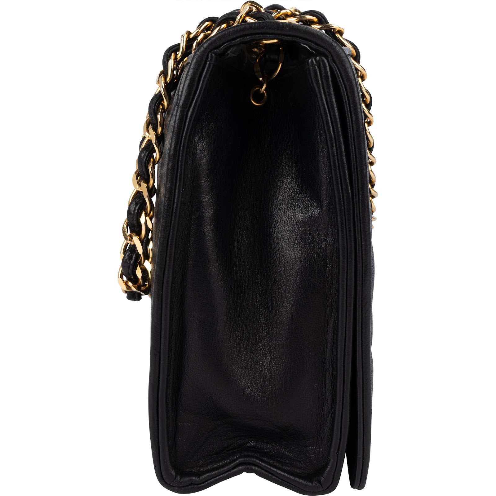 Chanel Quilted Lambskin CC Single Flap Shoulder Bag