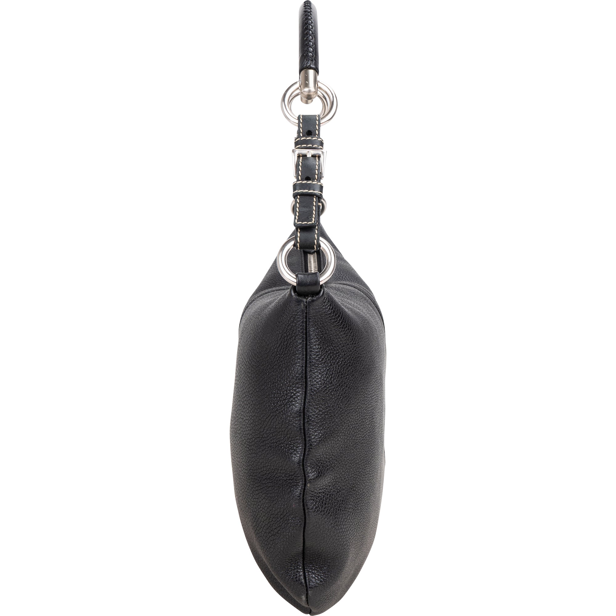 Prada Black Leather Triangle Handbag