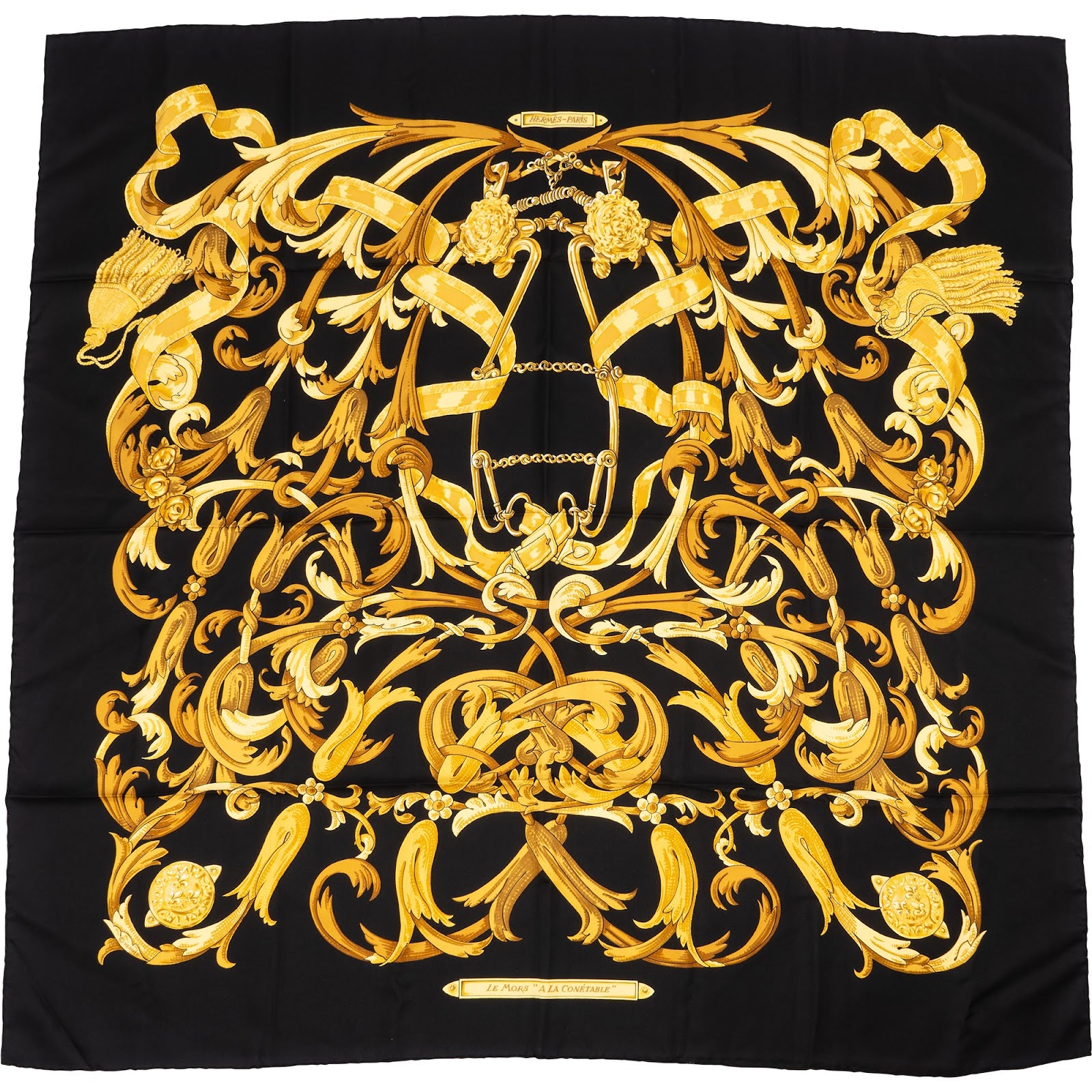 Foulard Hermès Le Mors “A La Conetable” in seta, 90