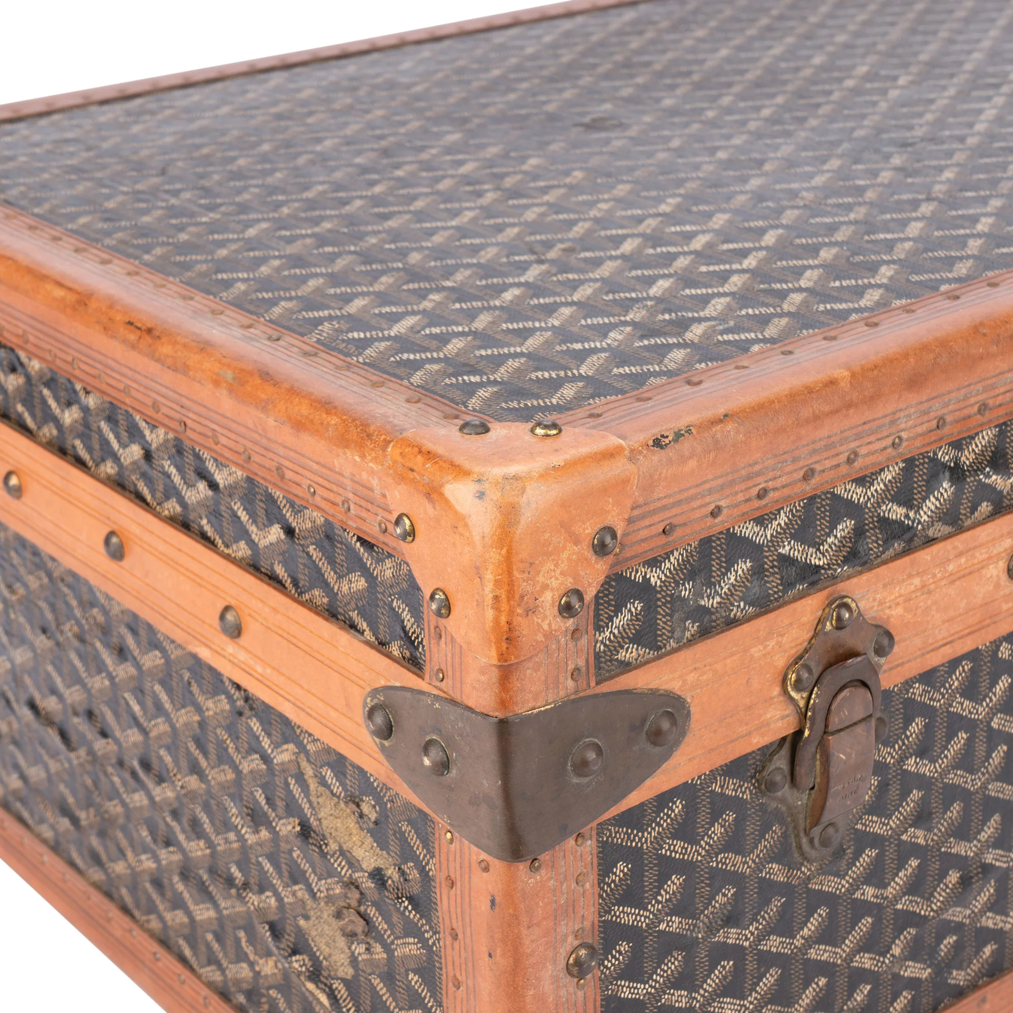 Goyard Goyardine Monogram 1900s Koffer Malle