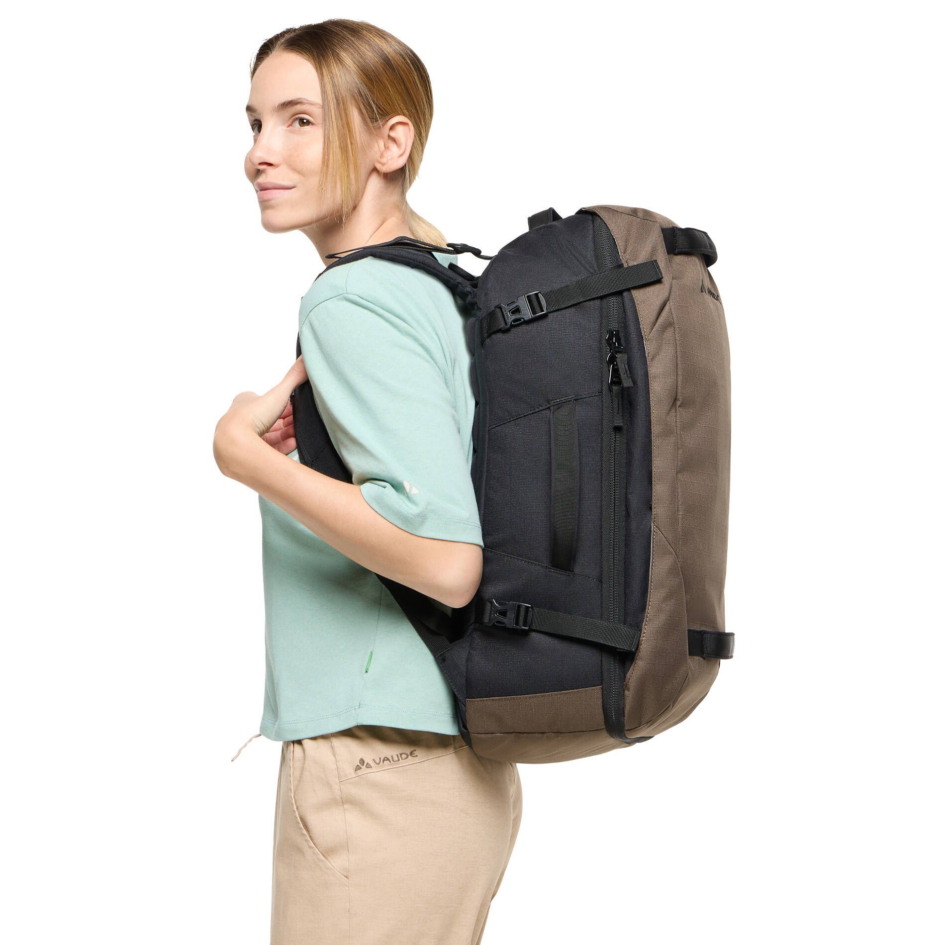 Mundo Carry-On 38 – brązowy z motywem jelenia