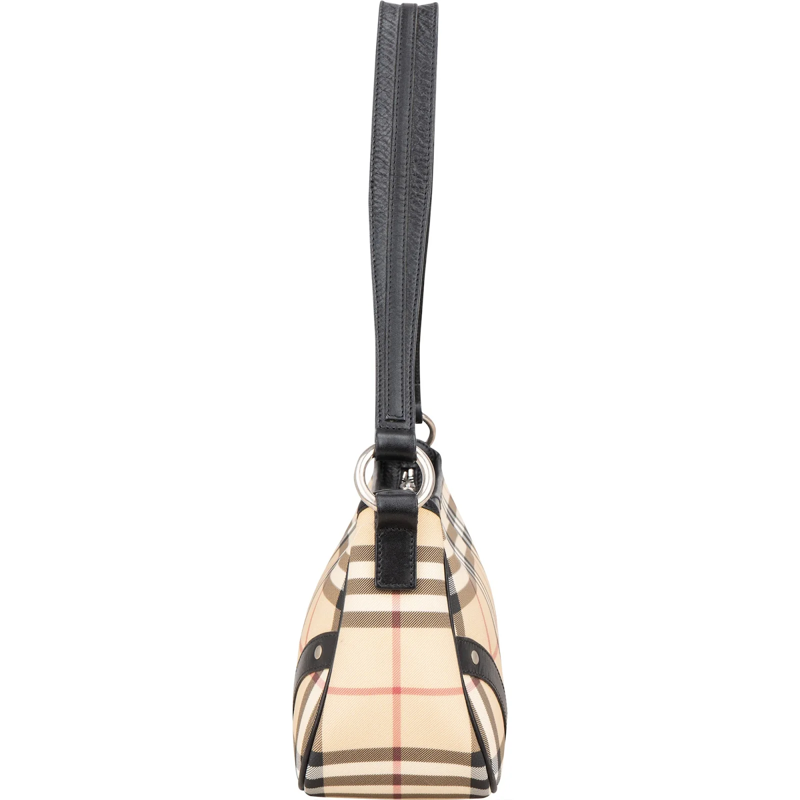 Burberry Nova-Check Monogram Studded Shoulder Bag