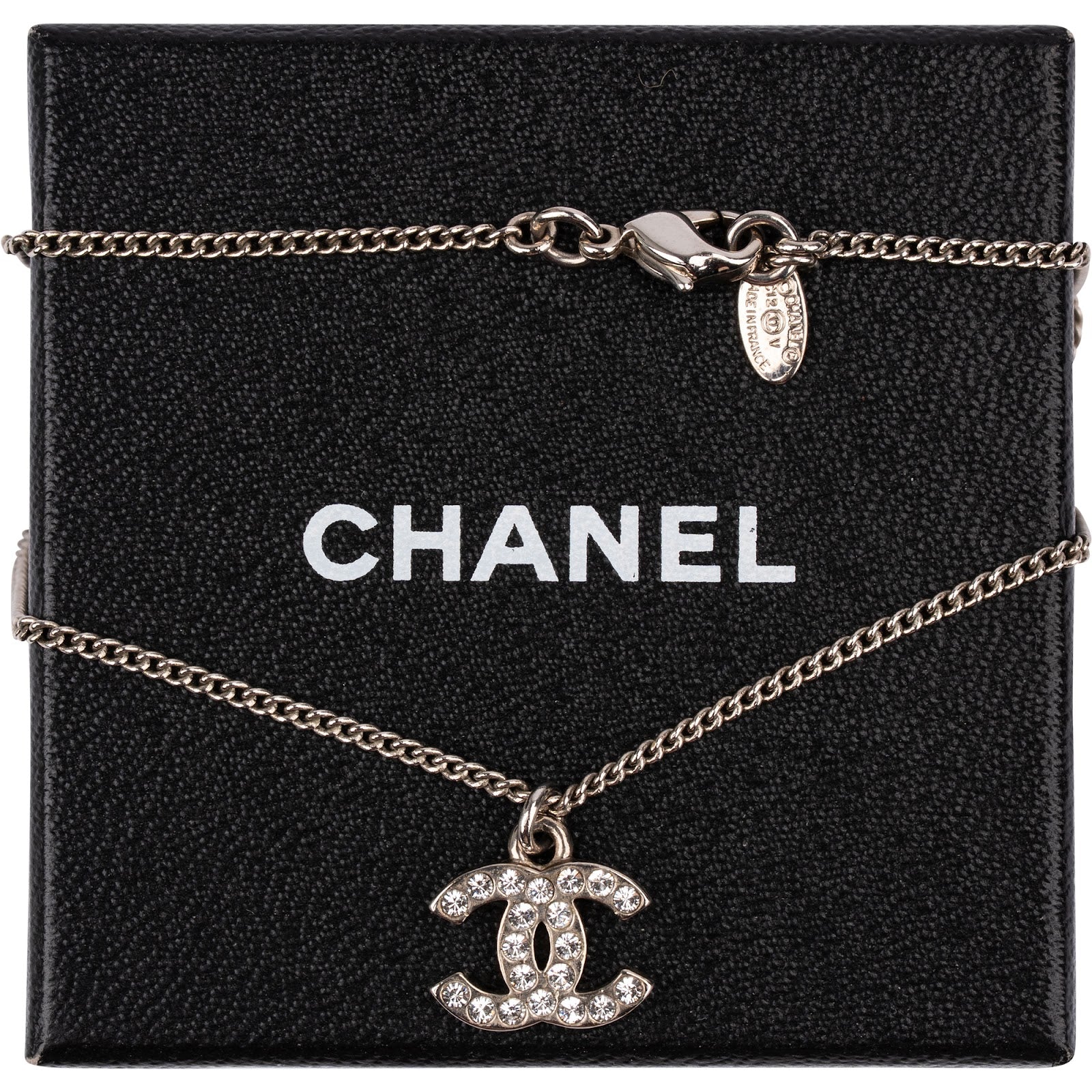 Chanel - Crystal CC Emblem Necklace