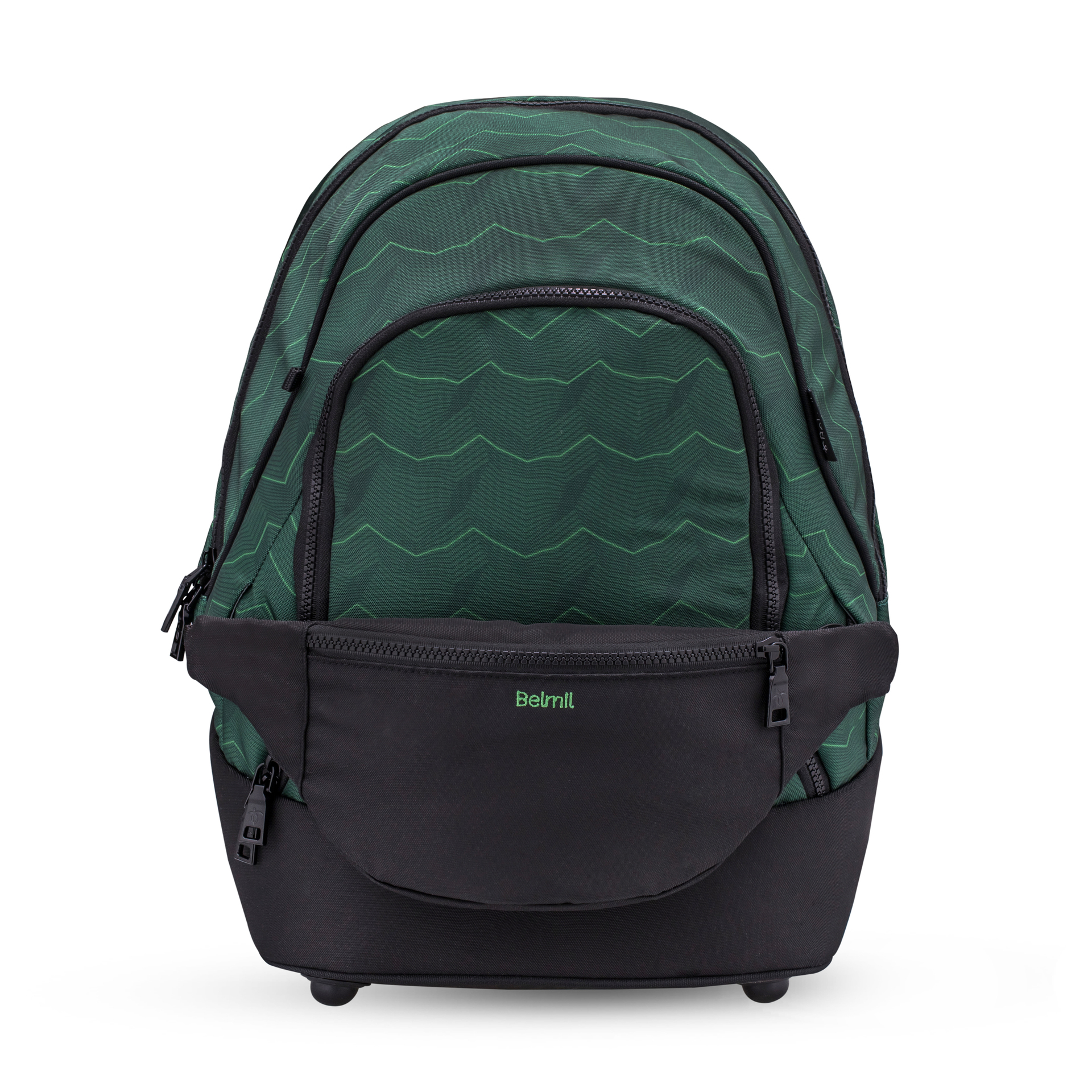 2-IN-1 Schultasche & Gürteltasche 2-teilig - Twist of Lime