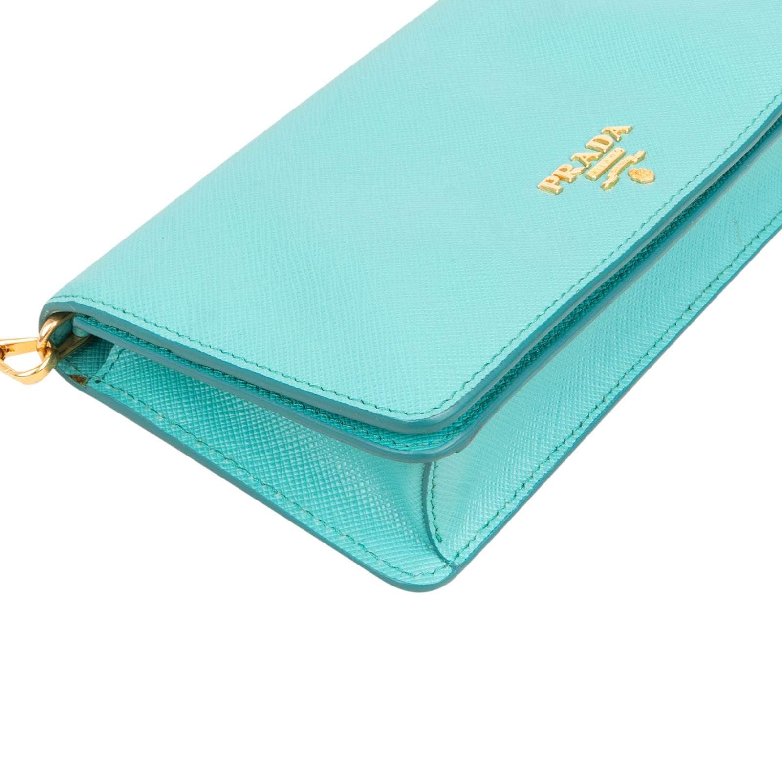 Prada Saffiano Leather Wallet On Chain