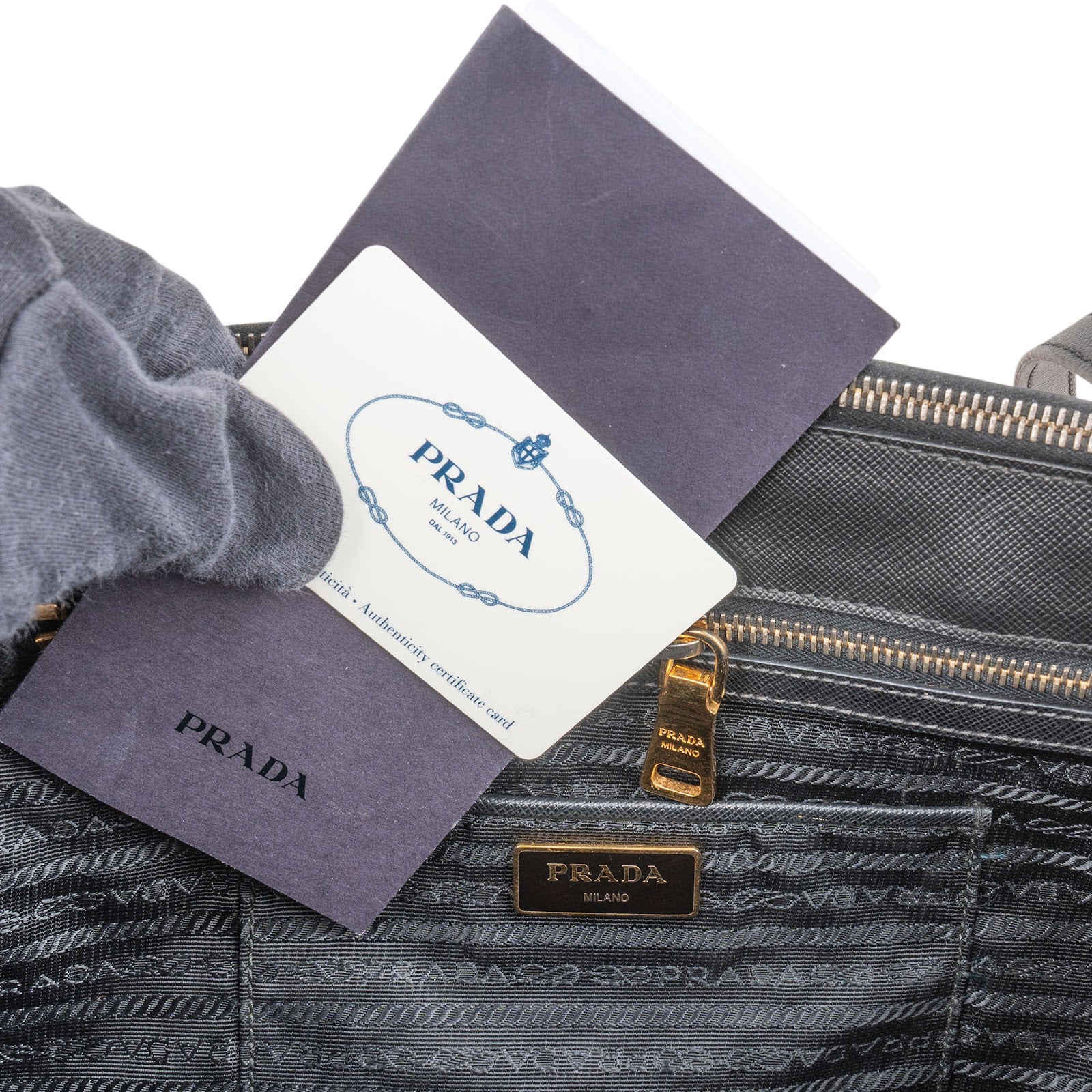 Prada - Galleria Handtasche in Schwarz