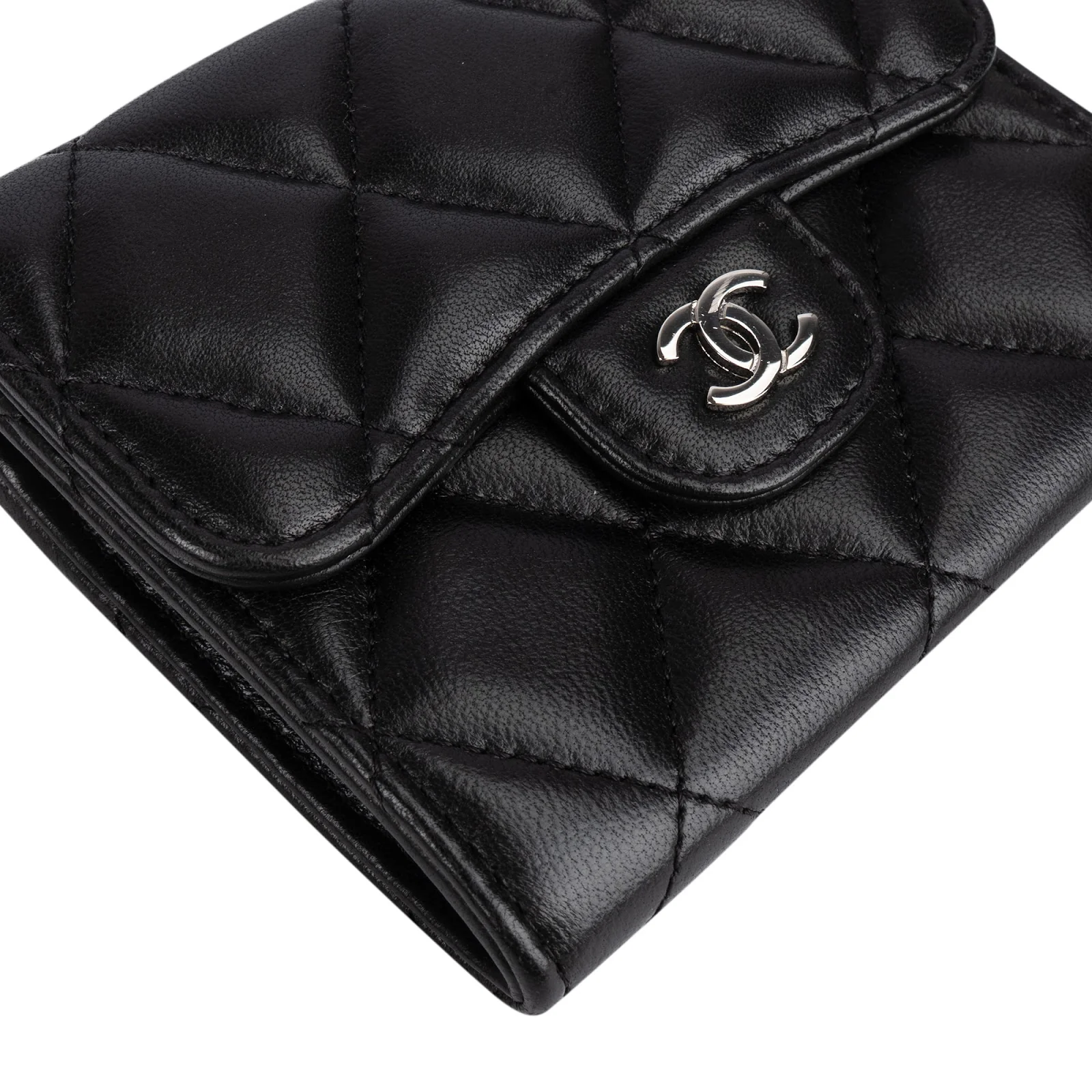 Chanel Quilted Lambskin CC Single Flap Wallet on Chain
