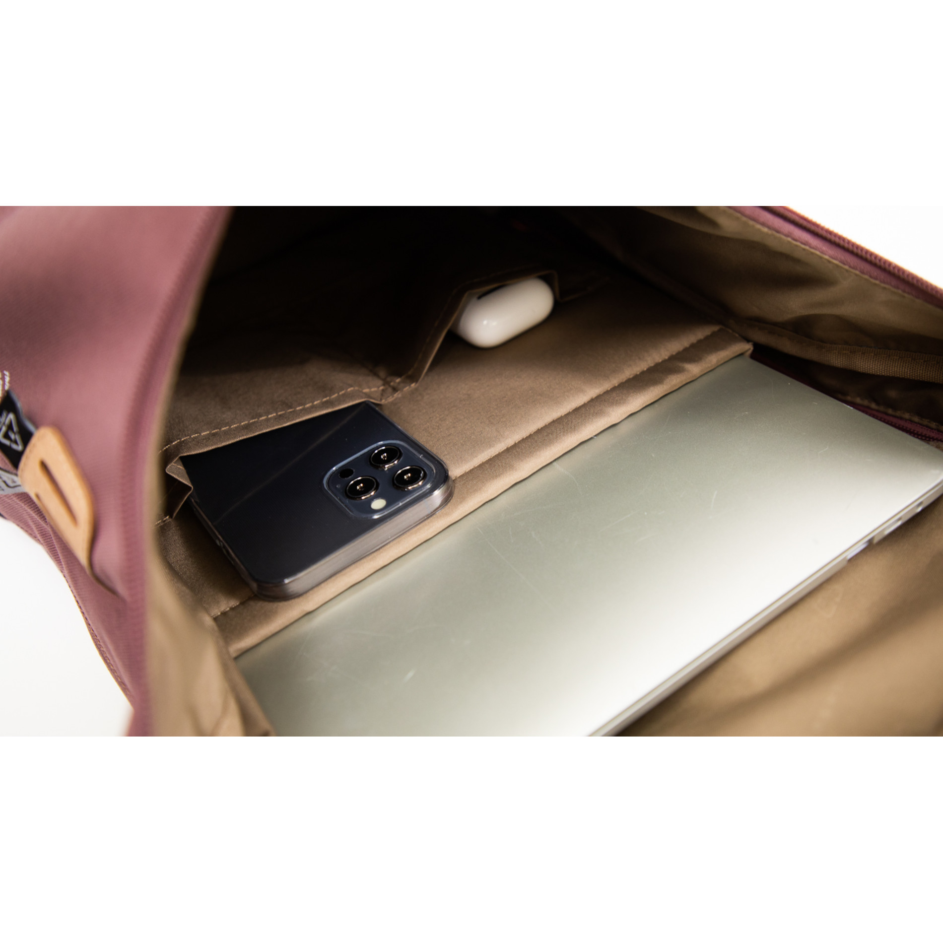 Christopher Reborn Backpack - plum x denim