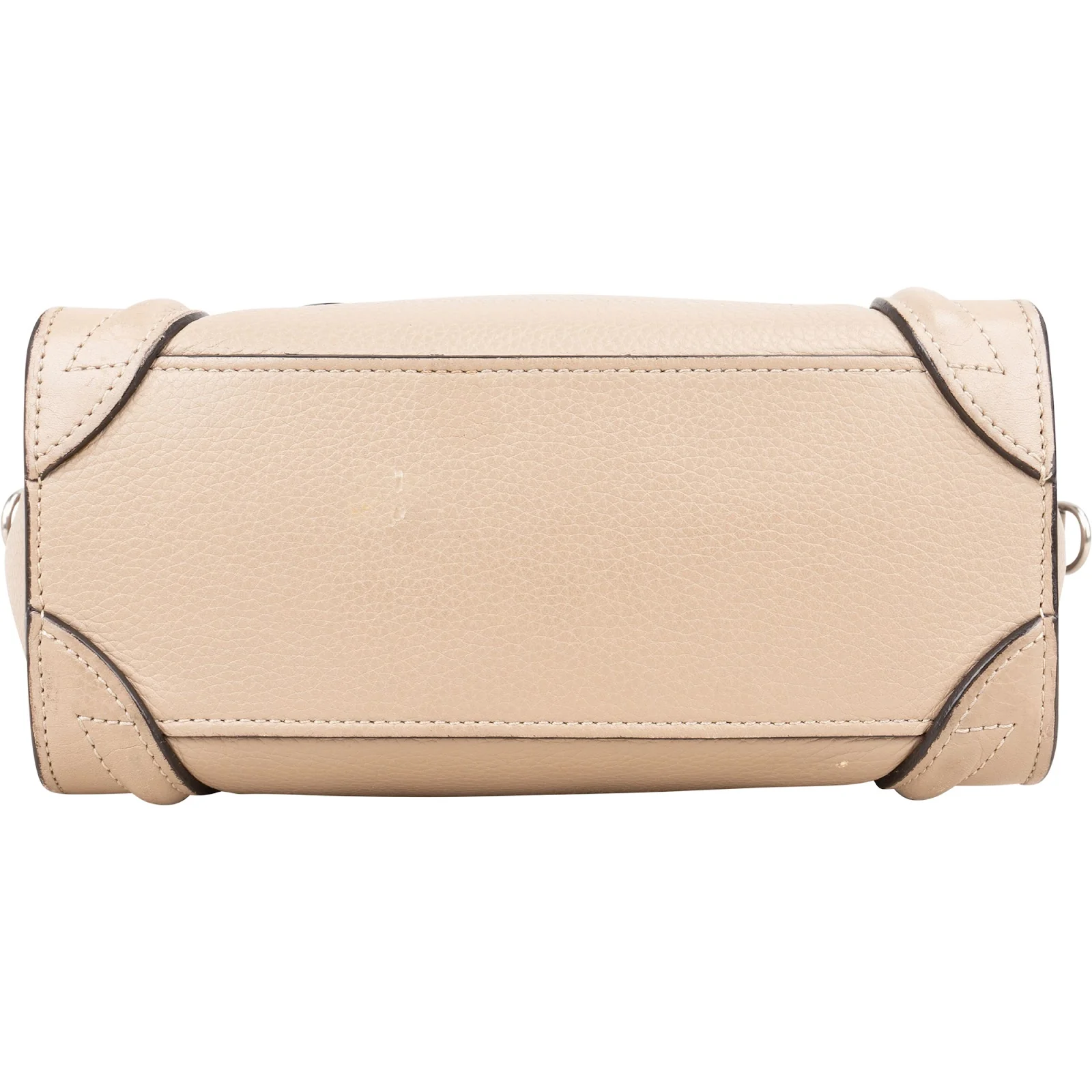 Céline Drummed Calfskin Luggage Handbag