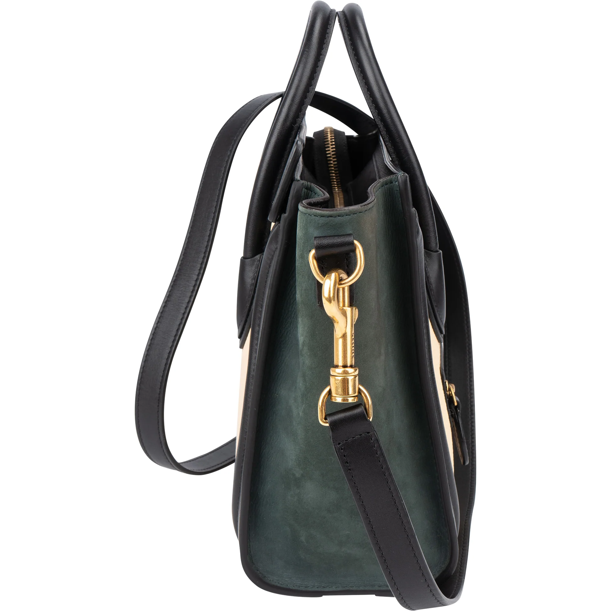 Céline Tricolor Leather Luggage Handbag