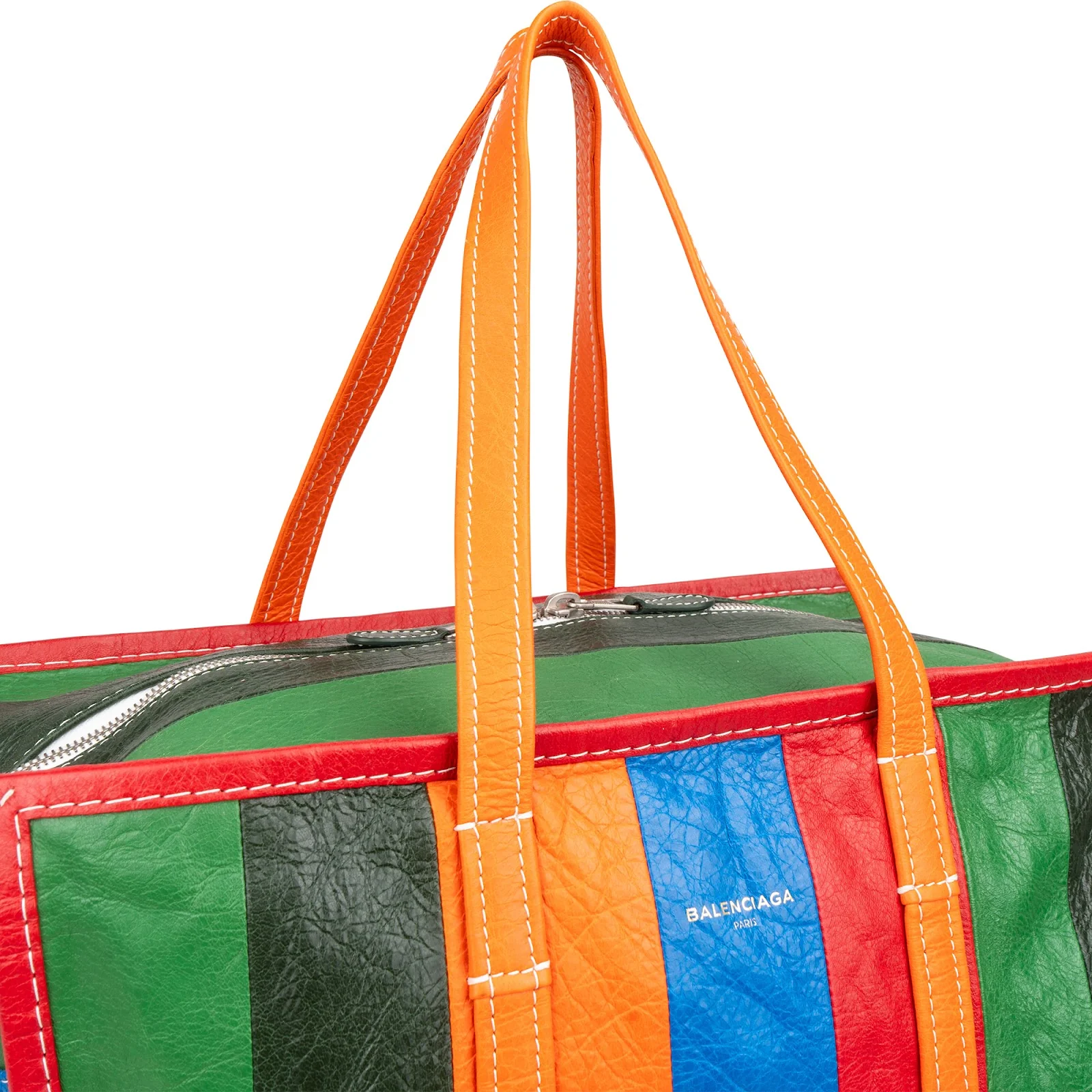 Balenciaga Multicolor Calfskin Bazar Large Shopper Tote Handbag