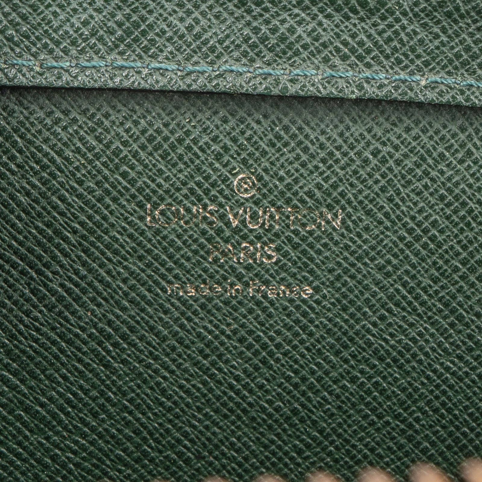 Louis Vuitton Green Taiga Leather Baikal Clutch Bag