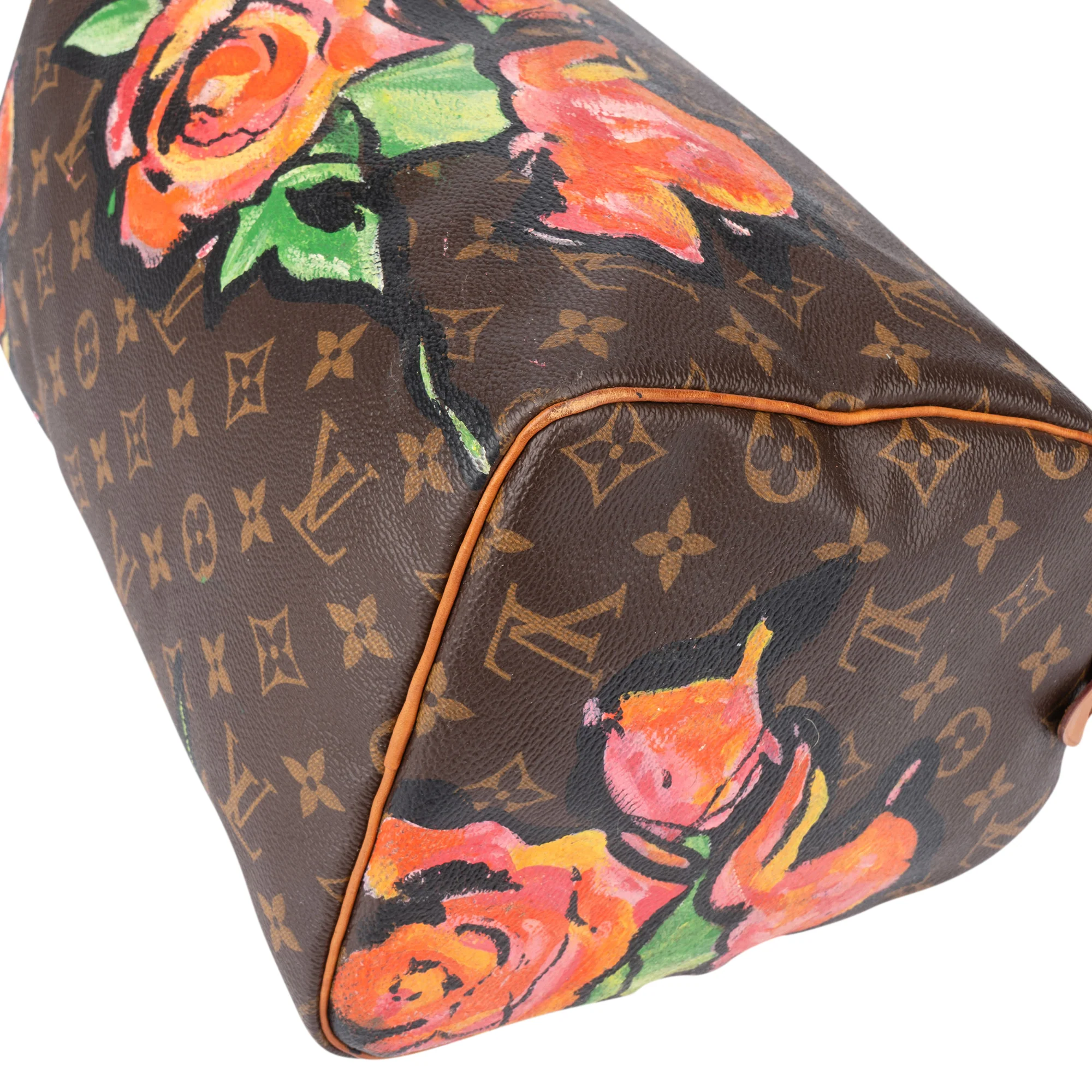 Louis Vuitton Canvas Monogram Roses By Stephen Sprouse Speedy 30 Boston Bag