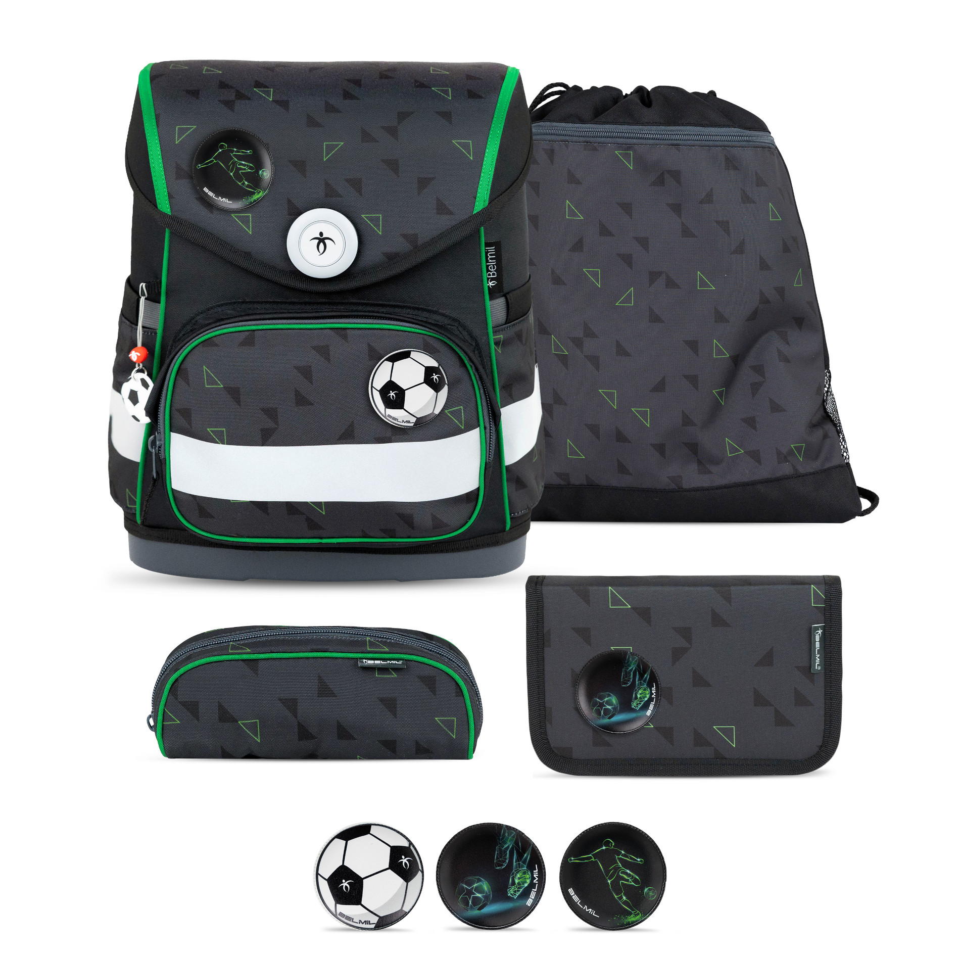 Belmil Compact ergonomisches Schulranzen-Set 5-teilig "Striker X"