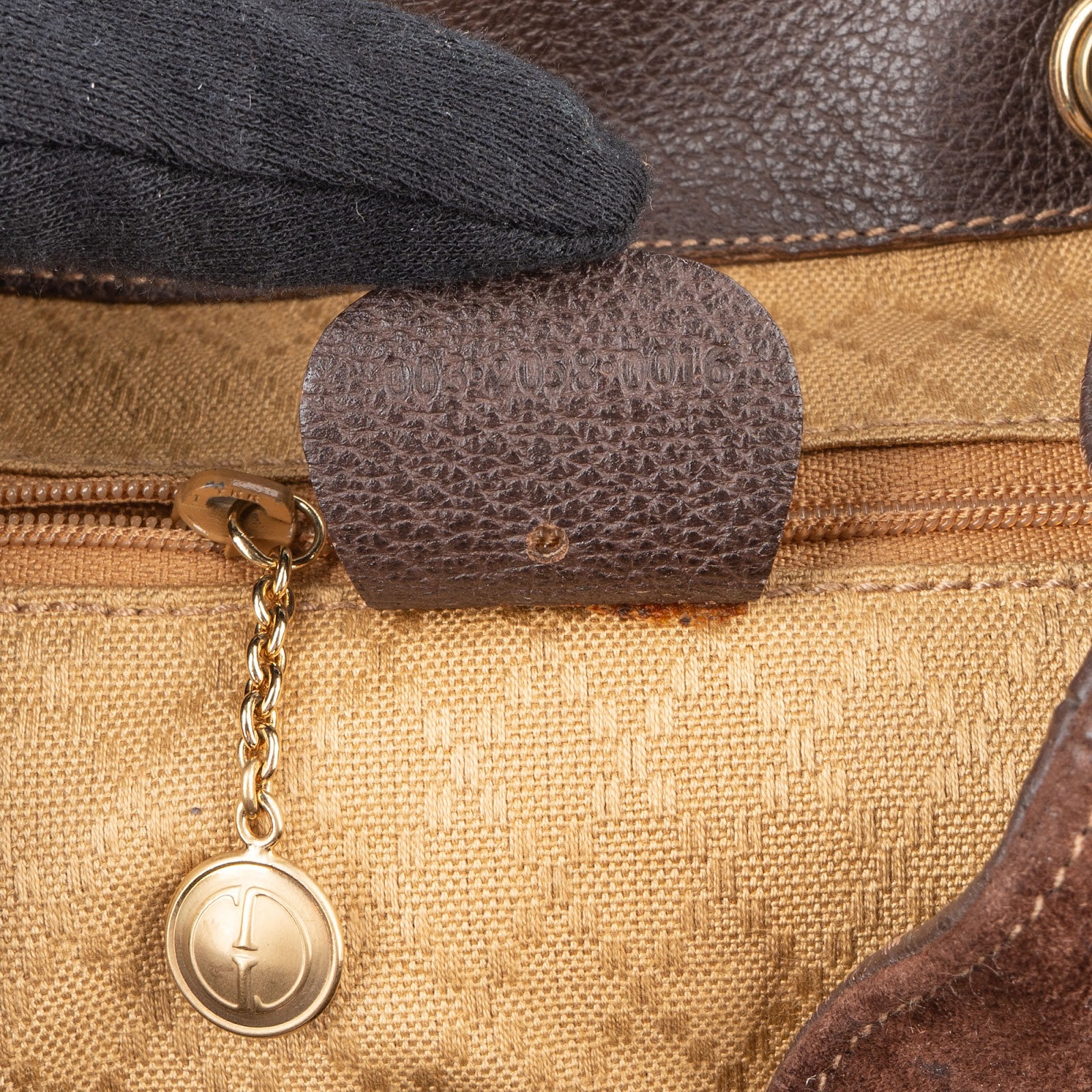Gucci Suede and Leather Bamboo Backpack